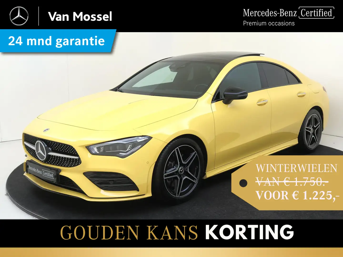 Mercedes-Benz CLA 200 Business Solution AMG /Panoramadak /Memory /Night Geel - 1