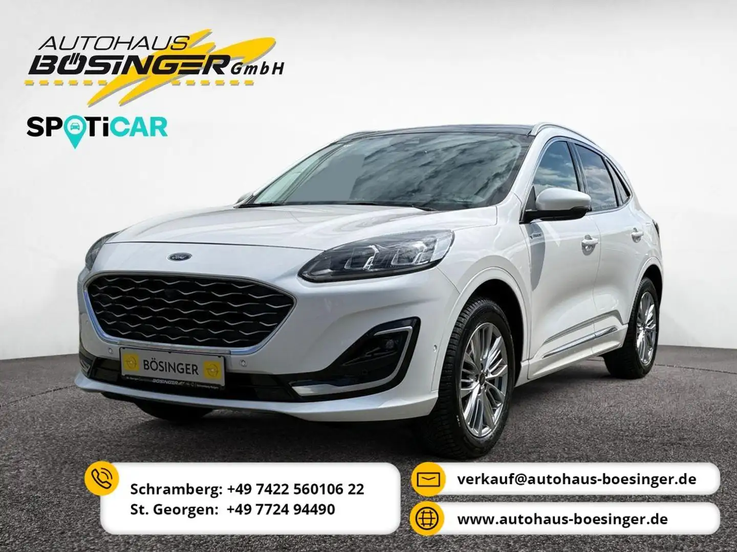 Ford Kuga Hybrid VIGNALE / ALLRAD / HUD - TOP! Weiß - 1