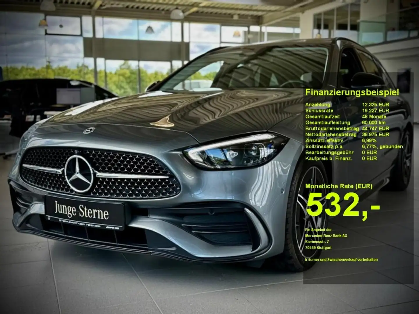 Mercedes-Benz C 300 de T AMG+NIGHT+PANO+AHK+360°+KAMERA+ Grau - 1