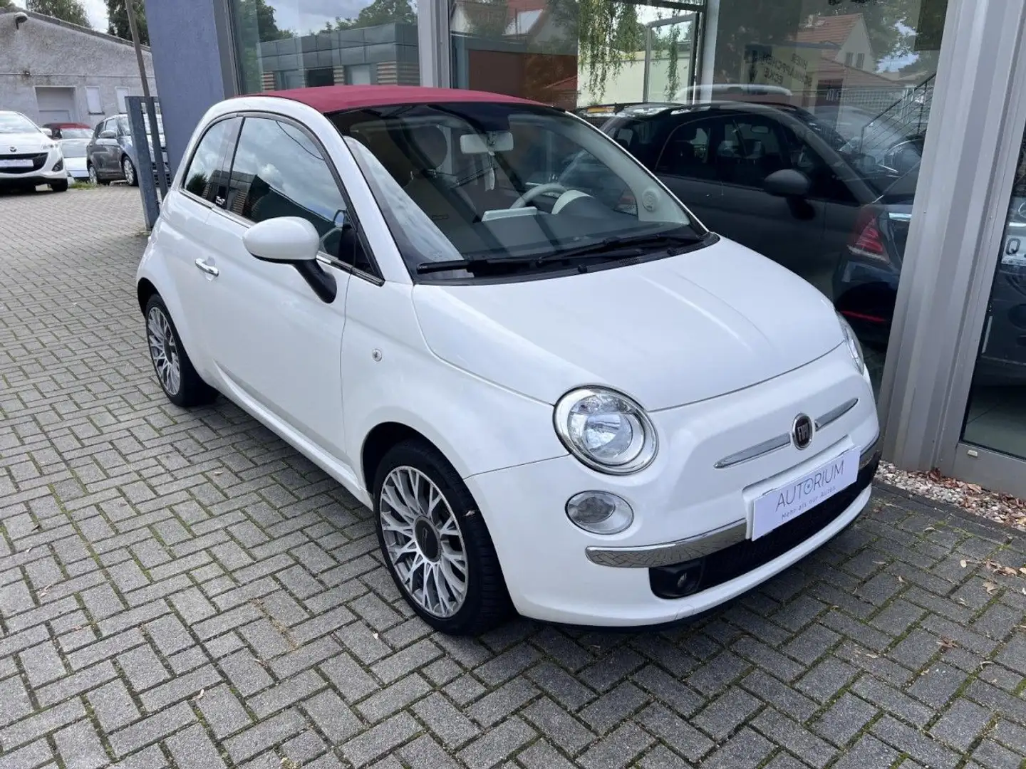 Fiat 500C 500 C 1.2 Lounge CABRIO T.LEDER NAVI PDC LM FELG Blanc - 2