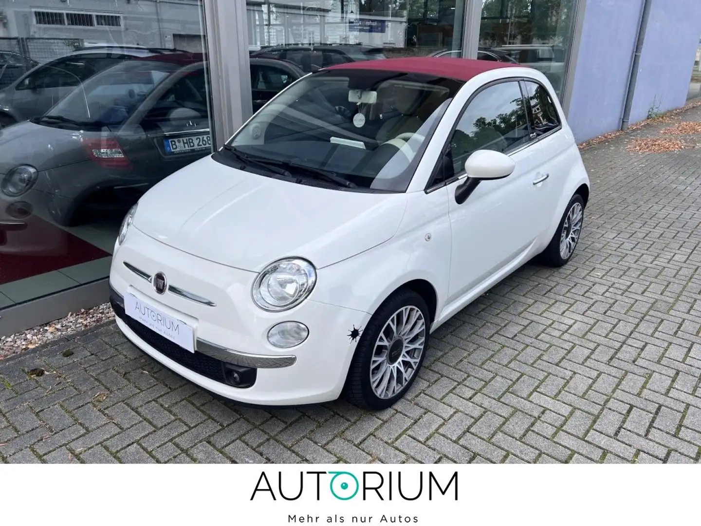 Fiat 500C 500 C 1.2 Lounge CABRIO T.LEDER NAVI PDC LM FELG Blanc - 1