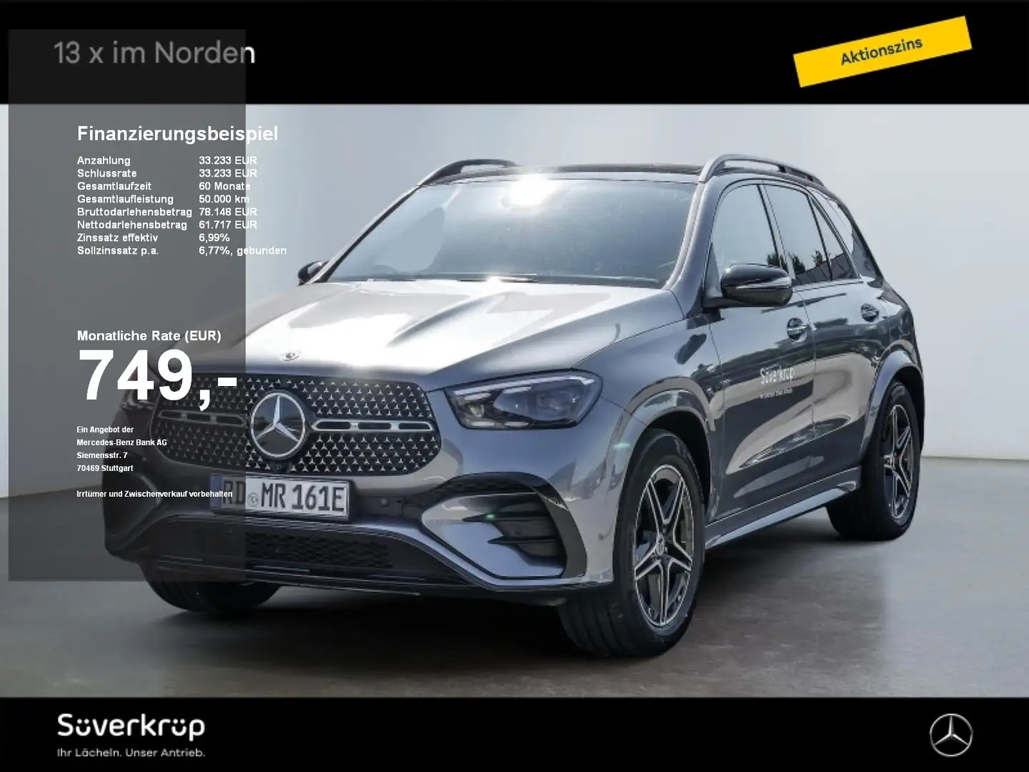 Mercedes-Benz GLE 350 de 4M BURM AMG NIGHT SPUR DISTR PANO Gris - 1