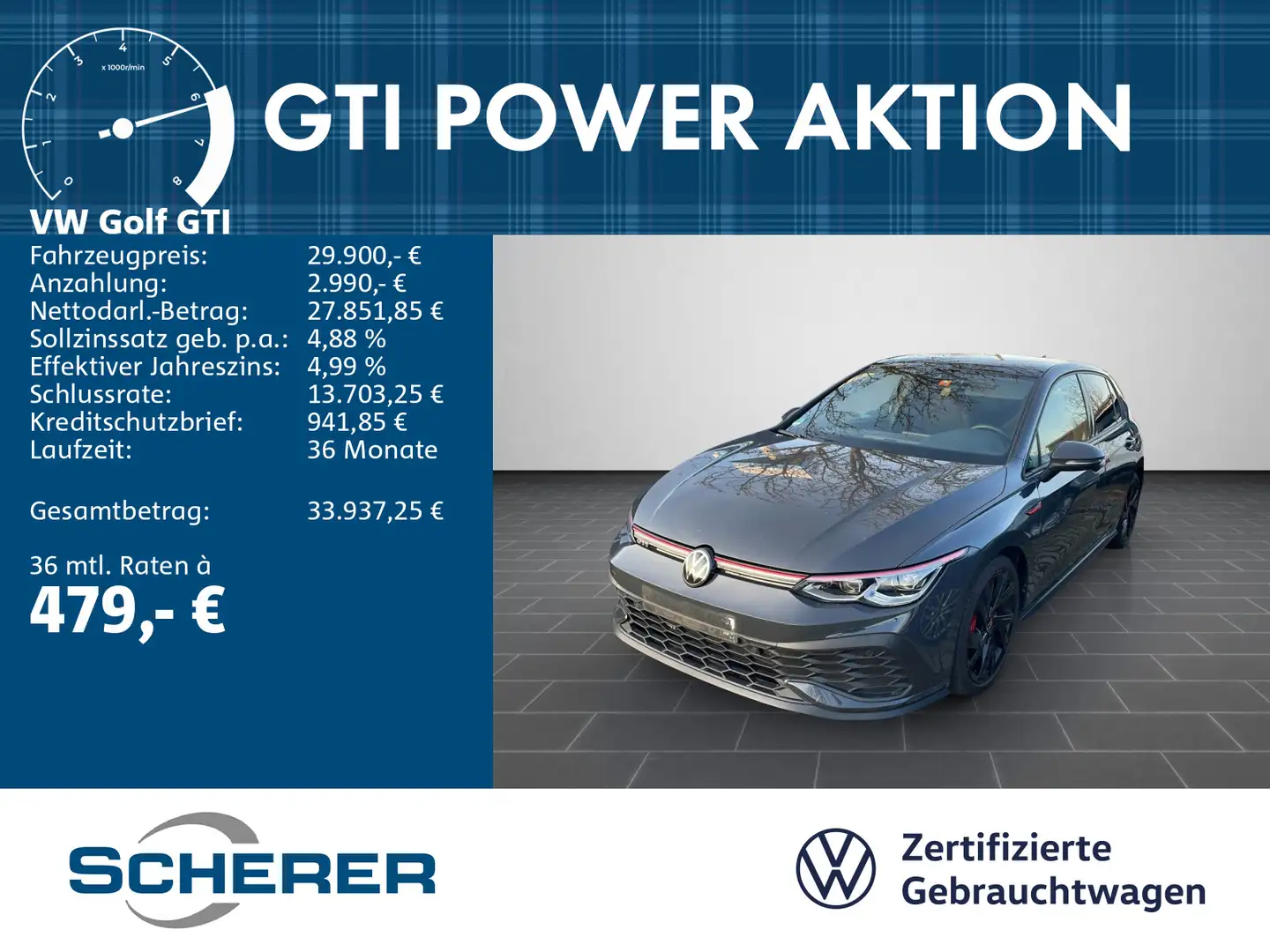 Volkswagen Golf GTI Golf VIII GTI 2.0 TSI Clubsport DSG OPF 221 kW N Grau - 1