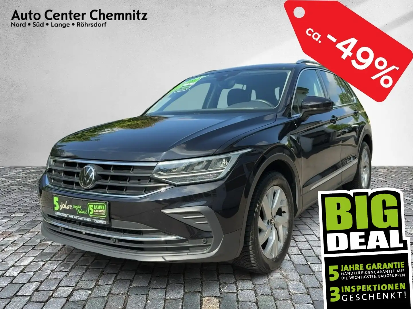 Volkswagen Tiguan 1.5 TSI Move LED/Navi/PDC/SHZ/TEMP Zwart - 1