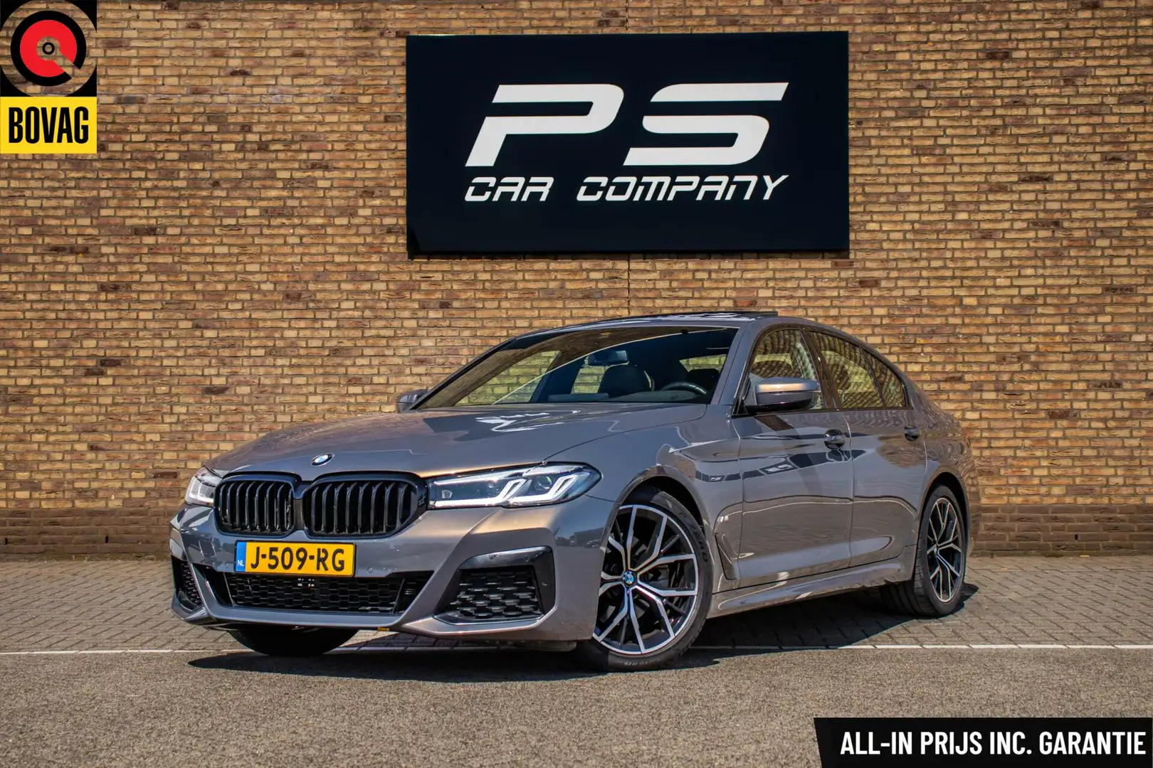 BMW 520 5-serie 520i M-Sport,schuifdak,H&K,BTW,NAP,Sportse Grijs - 1
