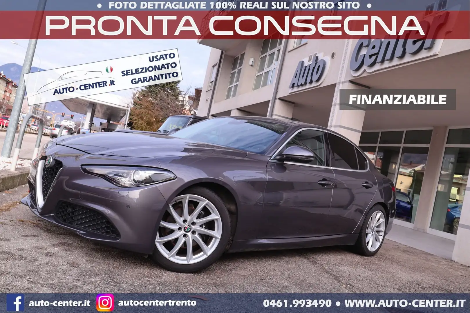 Alfa Romeo Giulia 2.0 Turbo 200CV AT8 Super Grau - 1