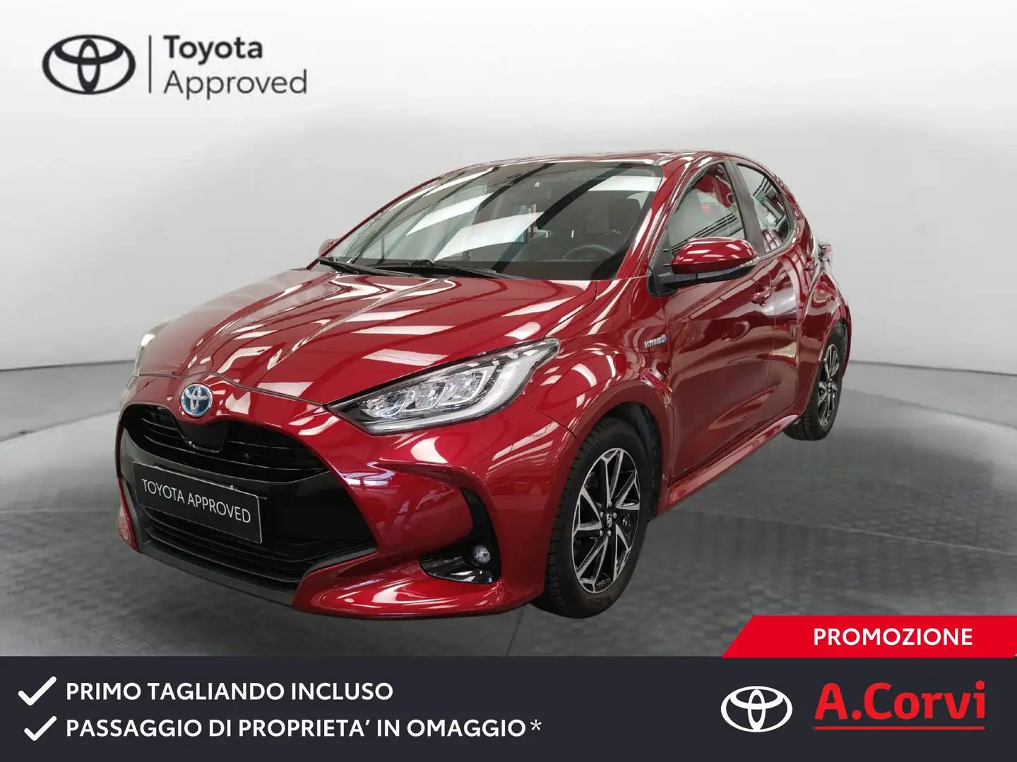Toyota Yaris Yaris 1.5 Hybrid 5 porte Trend Rojo - 1
