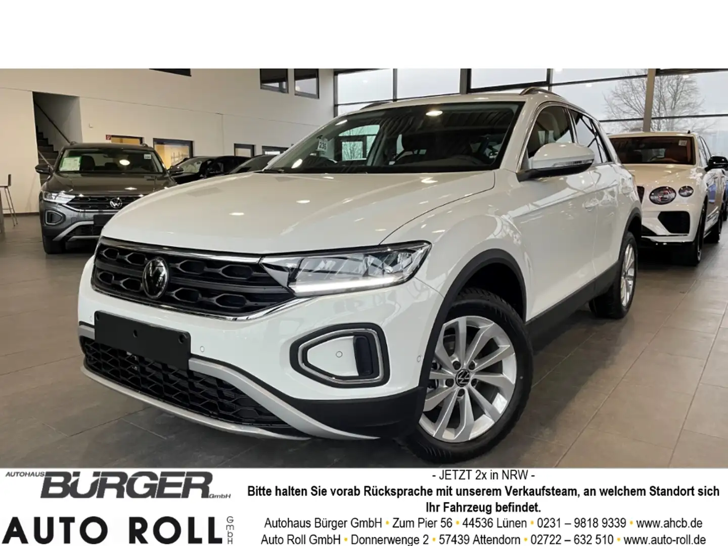 Volkswagen T-Roc Prime 1.5 TSI Navi Keyless LED Kamera ACC Winterpa Weiß - 1