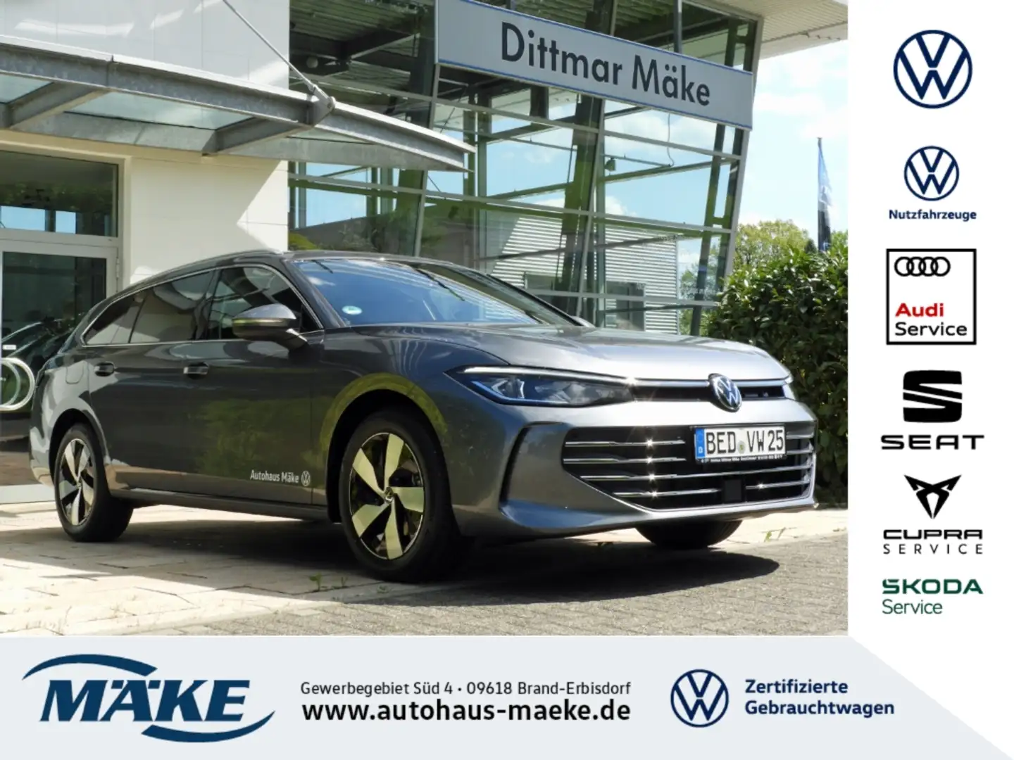 Volkswagen Passat Business 2.0 TDI DSG AHZV ACC RFK IQ.L Grau - 1