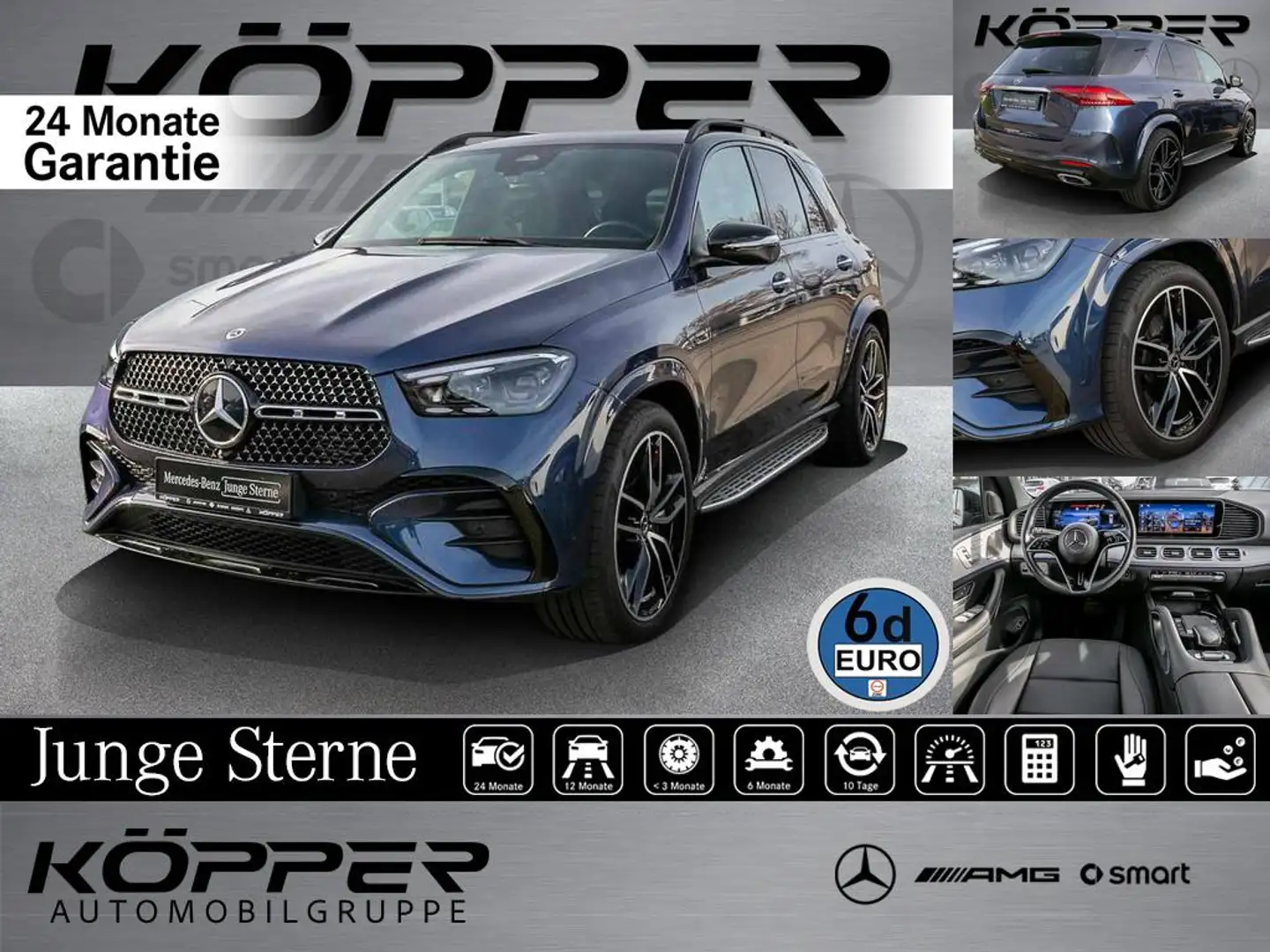 Mercedes-Benz GLE 300 d 4M AMG Advanced PLUS AHK Night Airmat. Blau - 1