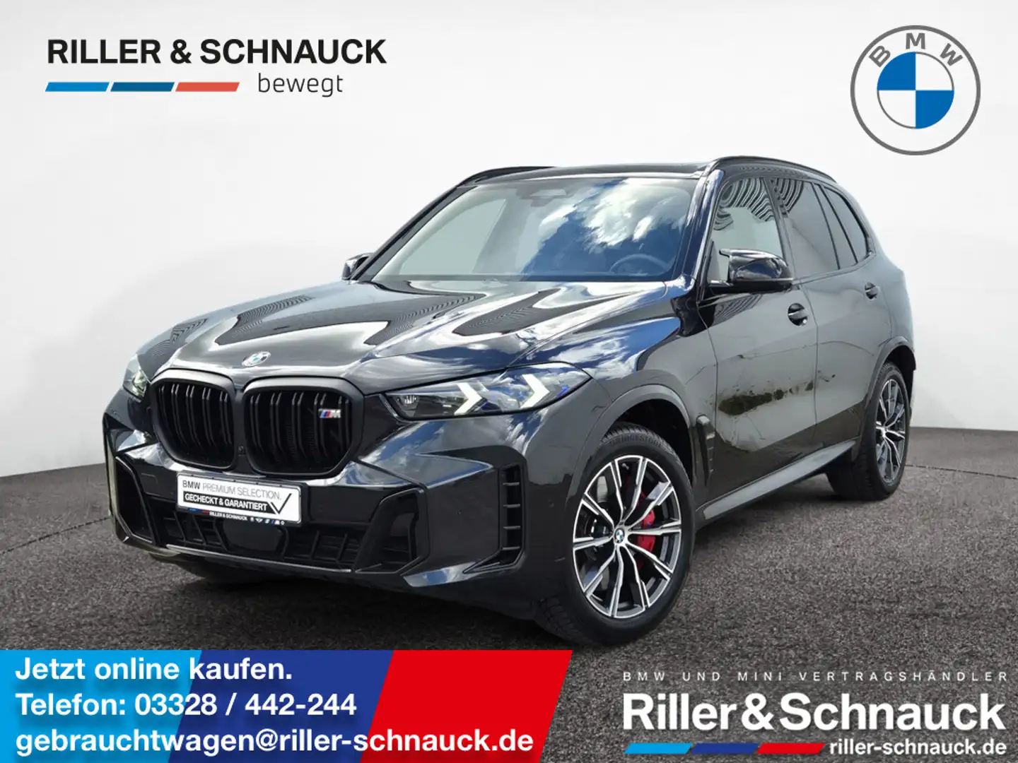 BMW X5 M 60i Pro STANDHZG+PANO+AHK+MEM Schwarz - 1