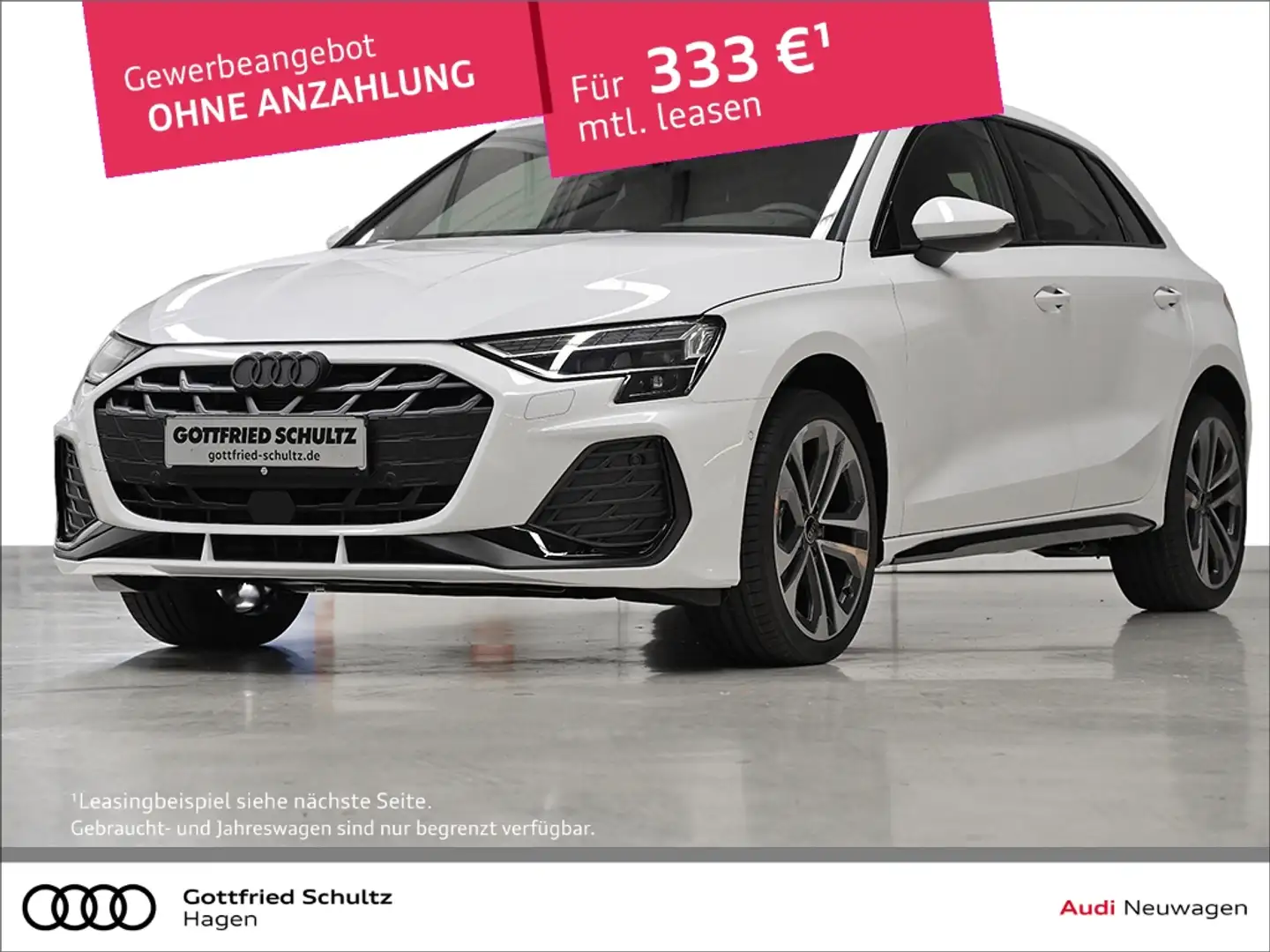 Audi A3 Sportback S line 30 TFSI LED+Kamera+AHK+Navi Weiß - 1