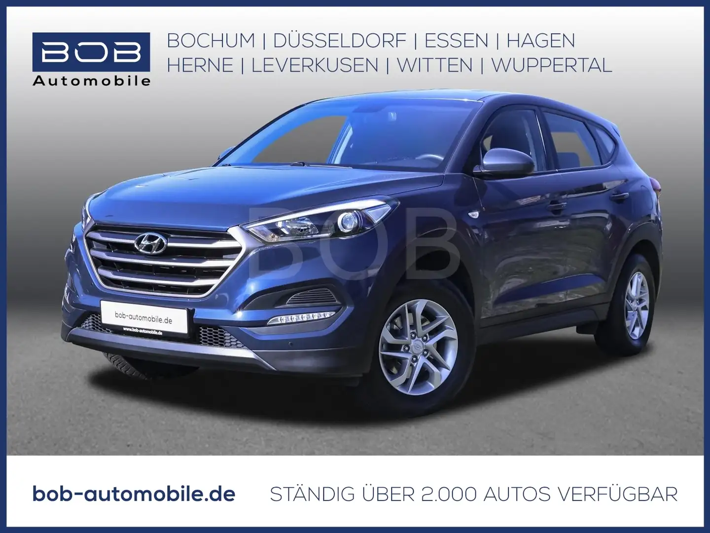 Hyundai TUCSON 1.6 GDi 1. HAND ALU PDC SHZ AUX USB SERVO Bleu - 1