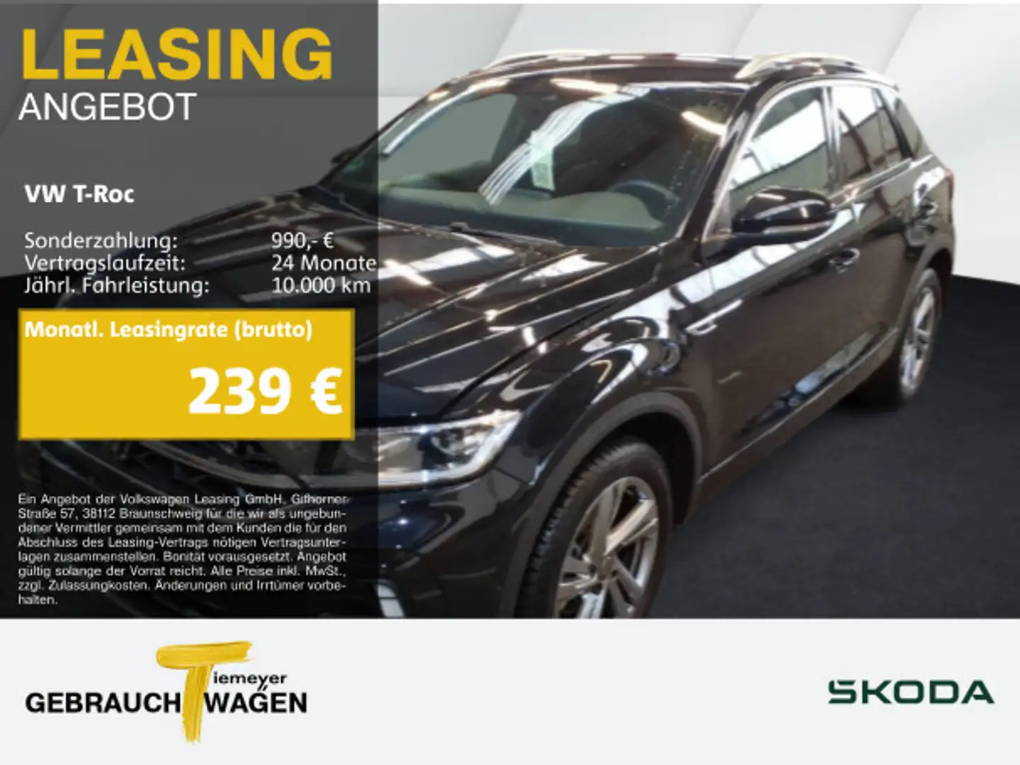 Volkswagen T-Roc 1.5 TSI DSG R-LINE AHK KAMERA NAVI PRIVACY Schwarz - 1