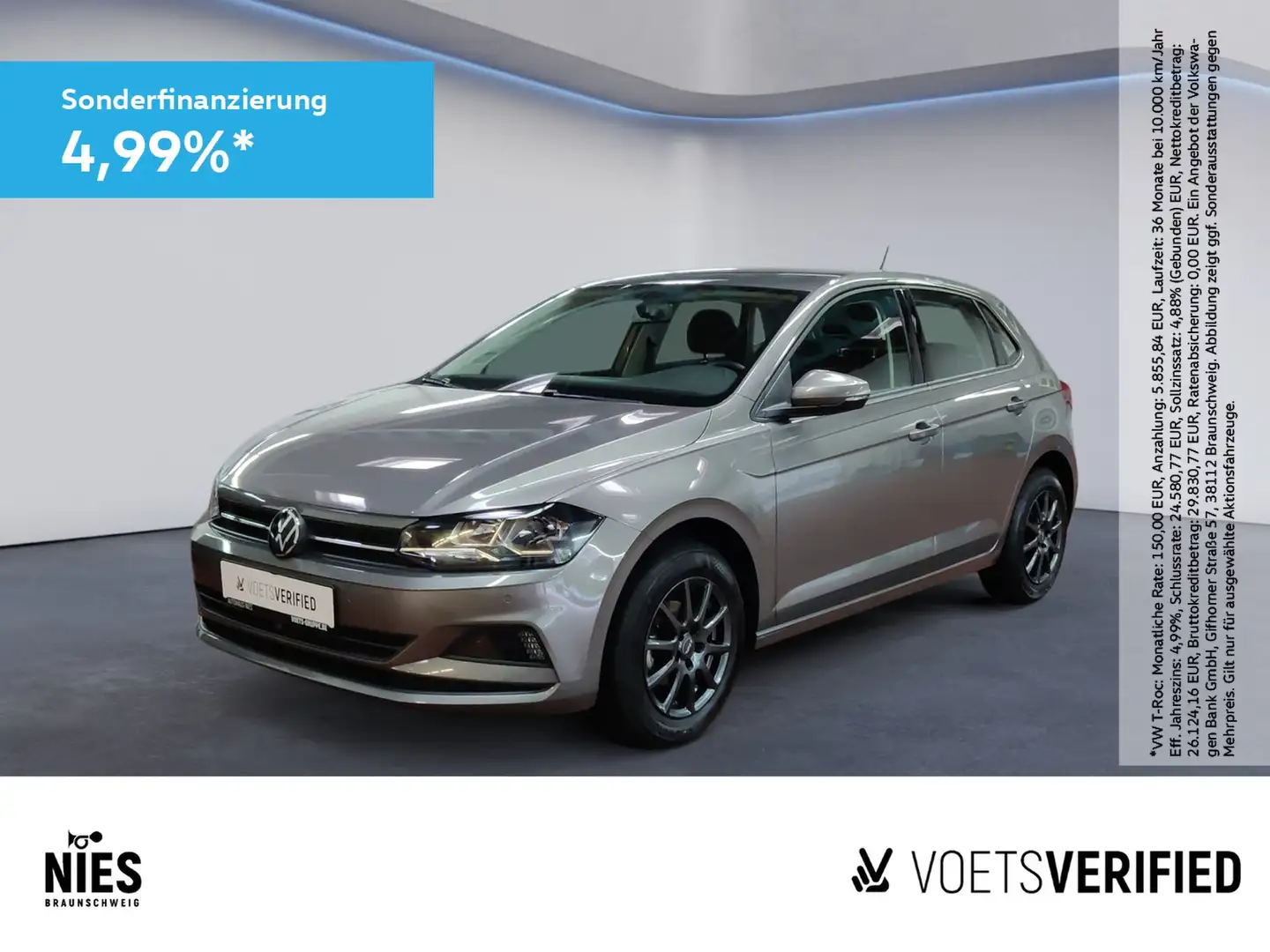 Volkswagen Polo 1.0 TSI KLIMA+PDC+DAB Grey - 1