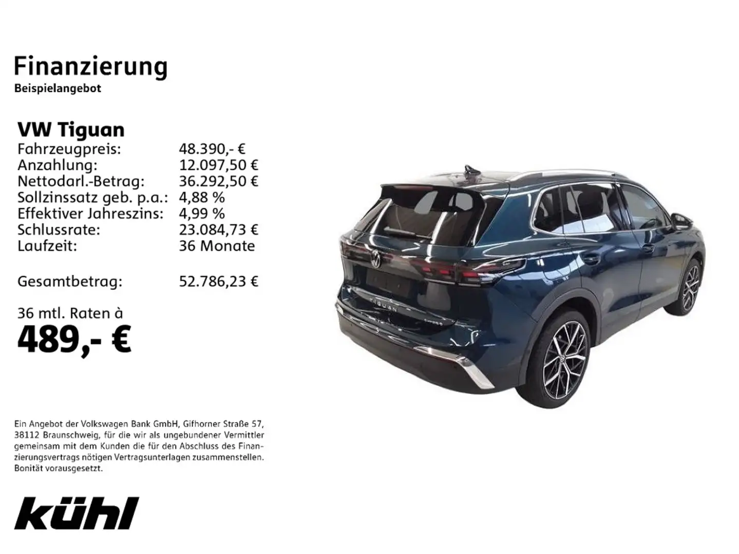 Volkswagen Tiguan 1.5 TSI eHybrid DSG Elegance IQ.Drive+Lig Blau - 2