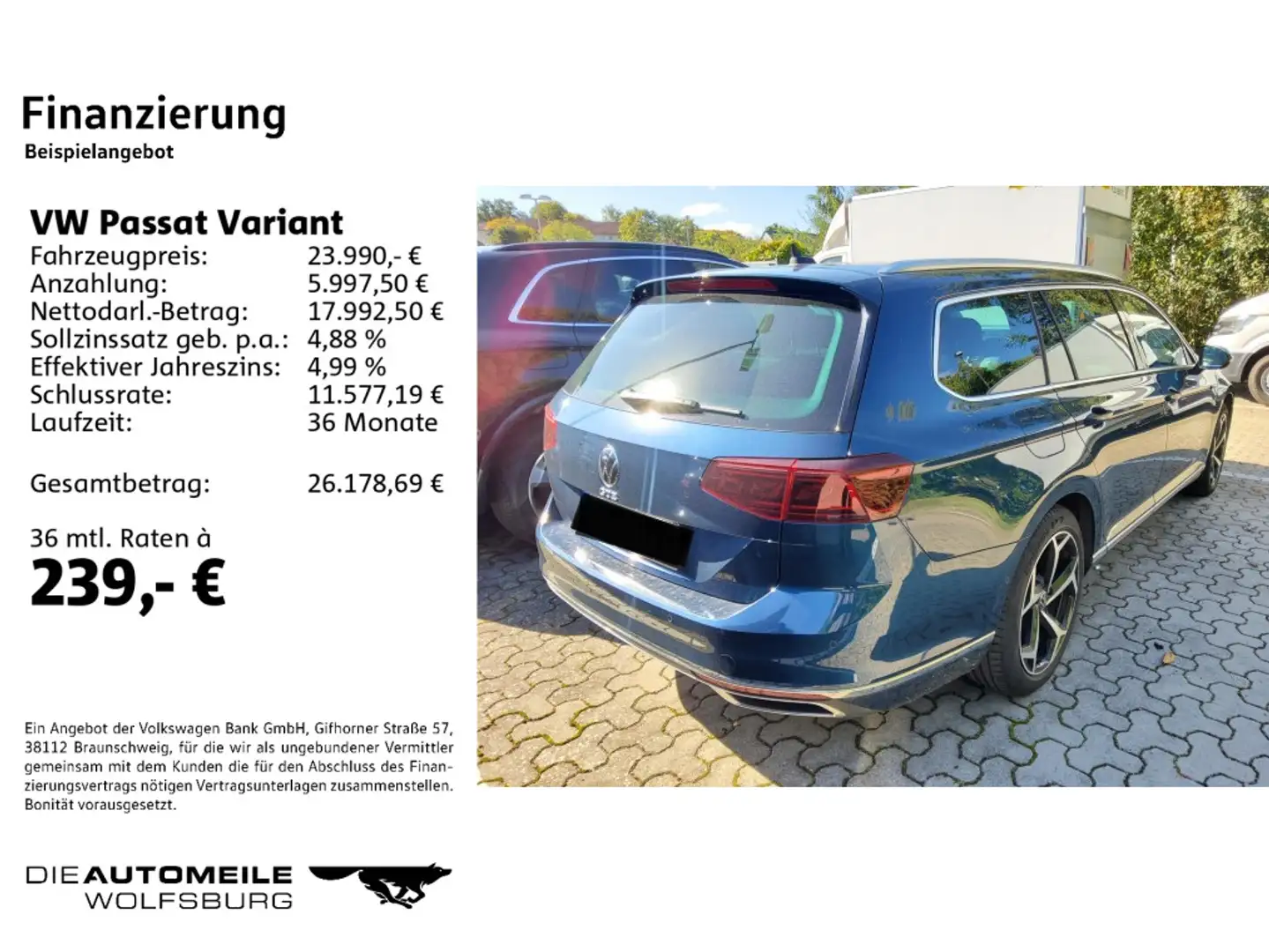 Volkswagen Passat Variant 1.4 GTE DSG GTE Matrix/Rückfahrka Blau - 2