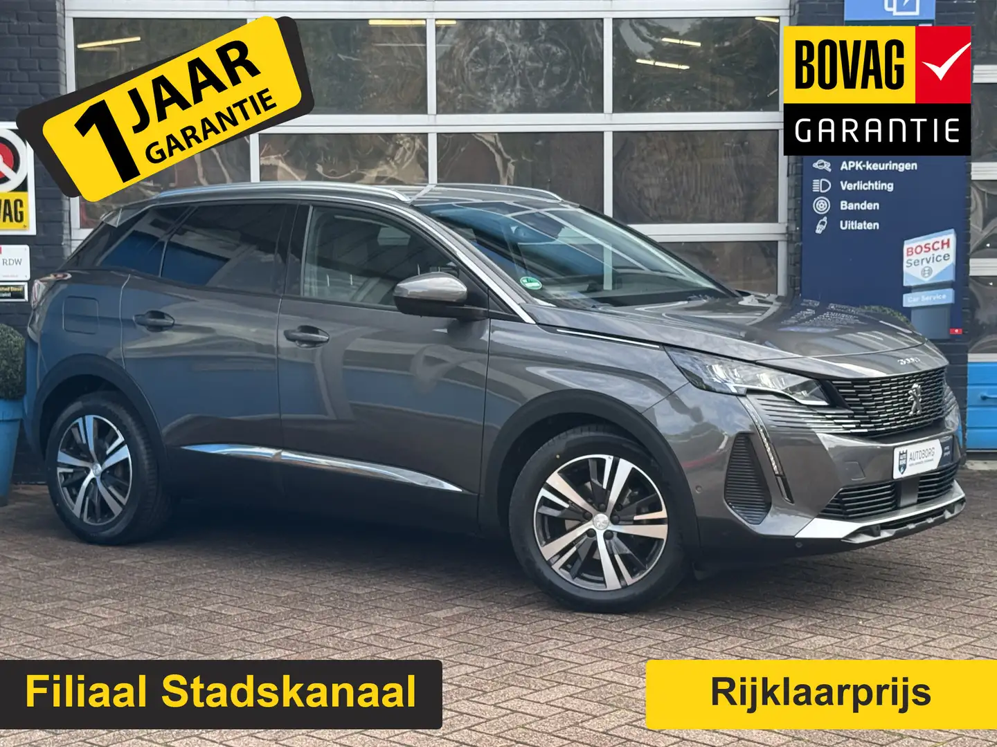 Peugeot 3008 1.2 PureTech Blue Lease Allure GRATIS Afleverpakke Grijs - 1