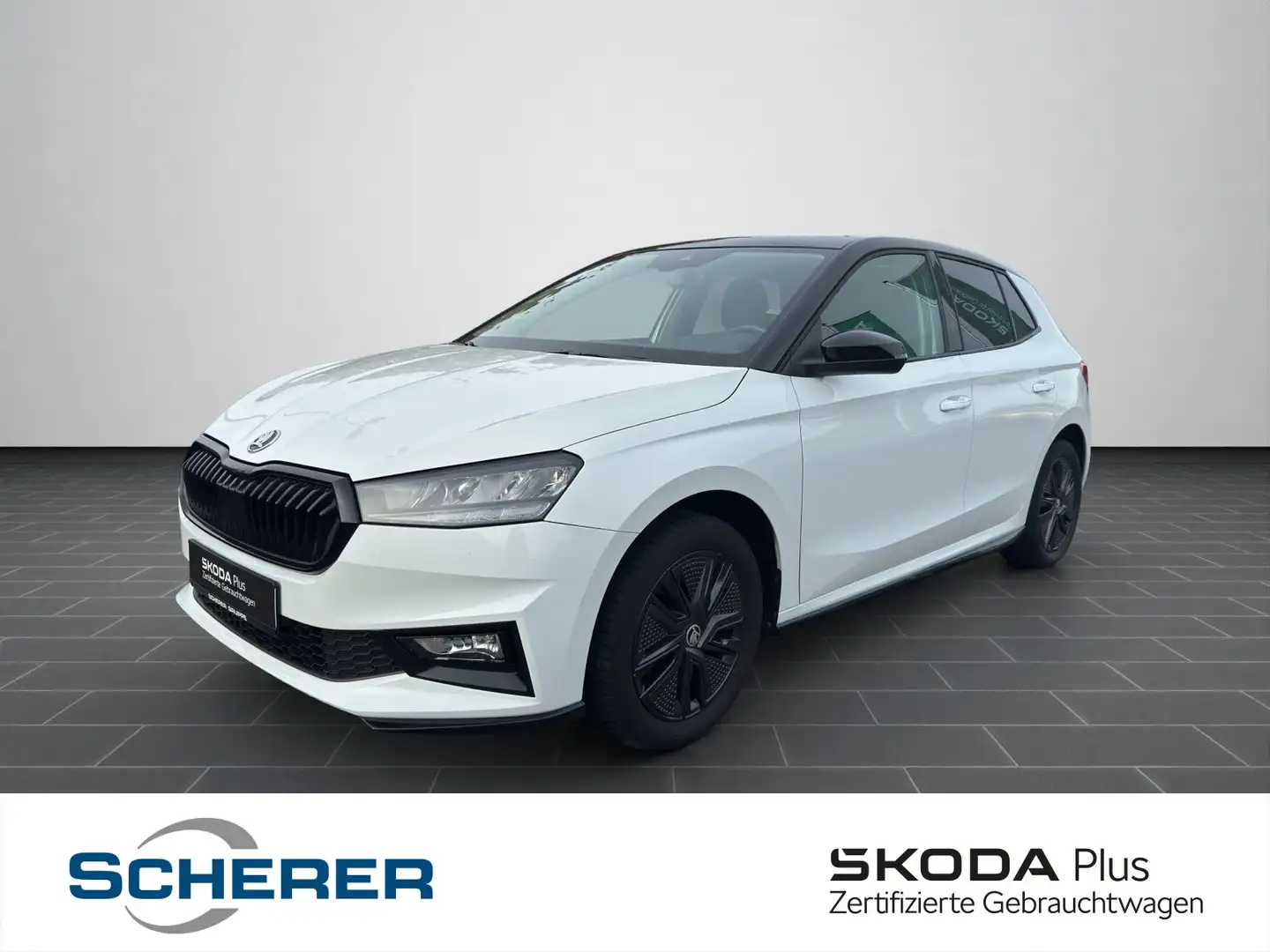 Skoda Fabia 1.0 TSI Style OPF Navi, Sunset, Glasdach, Blanc - 1