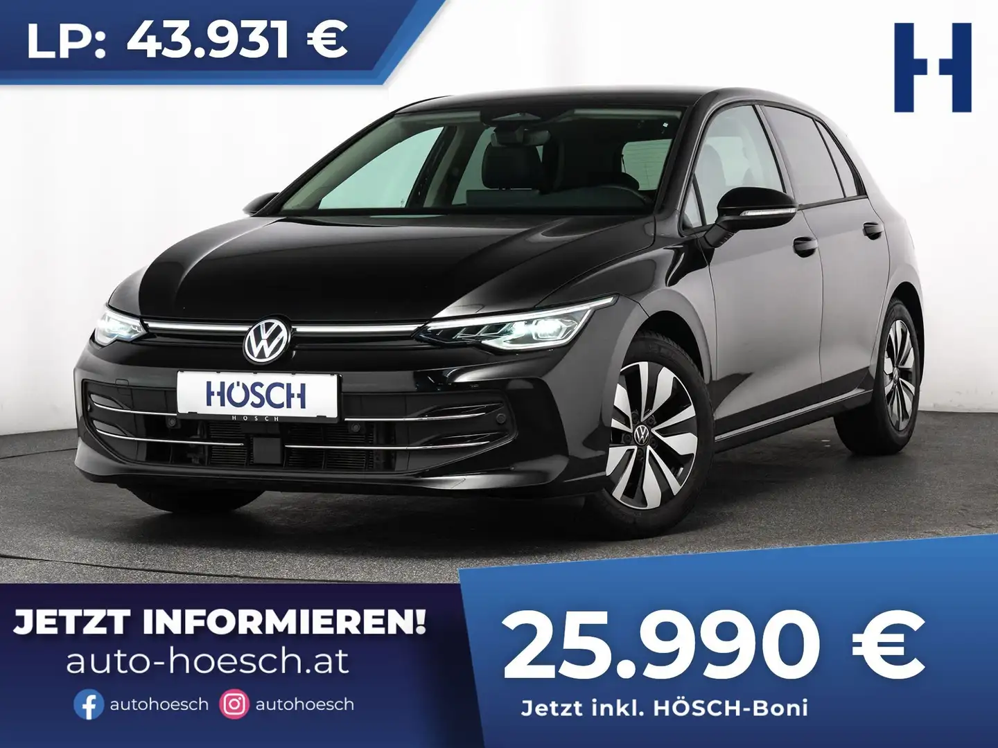Volkswagen Golf Life eTSI Aut. MATRIX AHK WINTER SCHNELL SICHERN Schwarz - 1