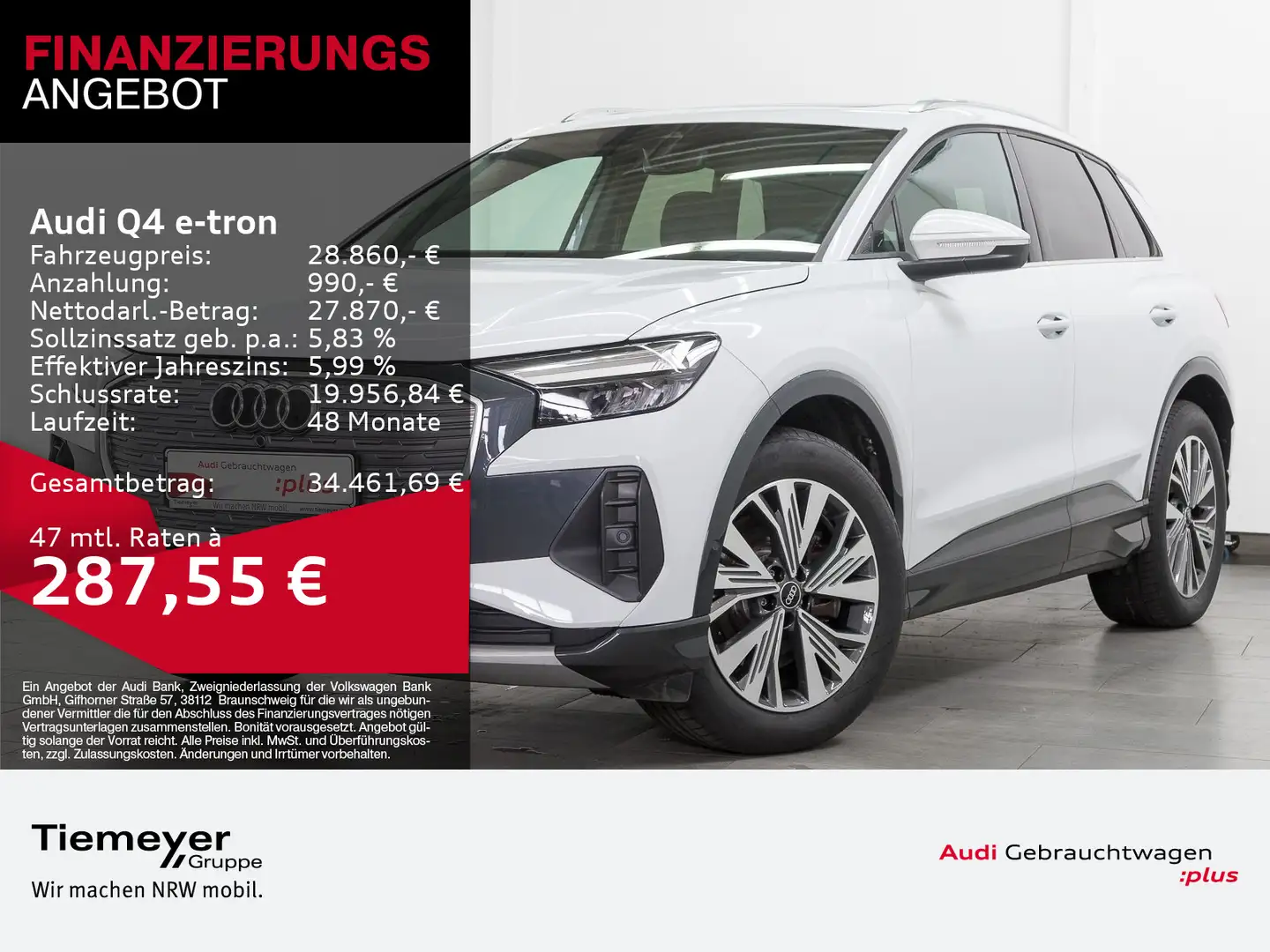 Audi Q4 e-tron 40 LM19 KAMERA NAVI+ PRIVACY VIRTUAL P Weiß - 1