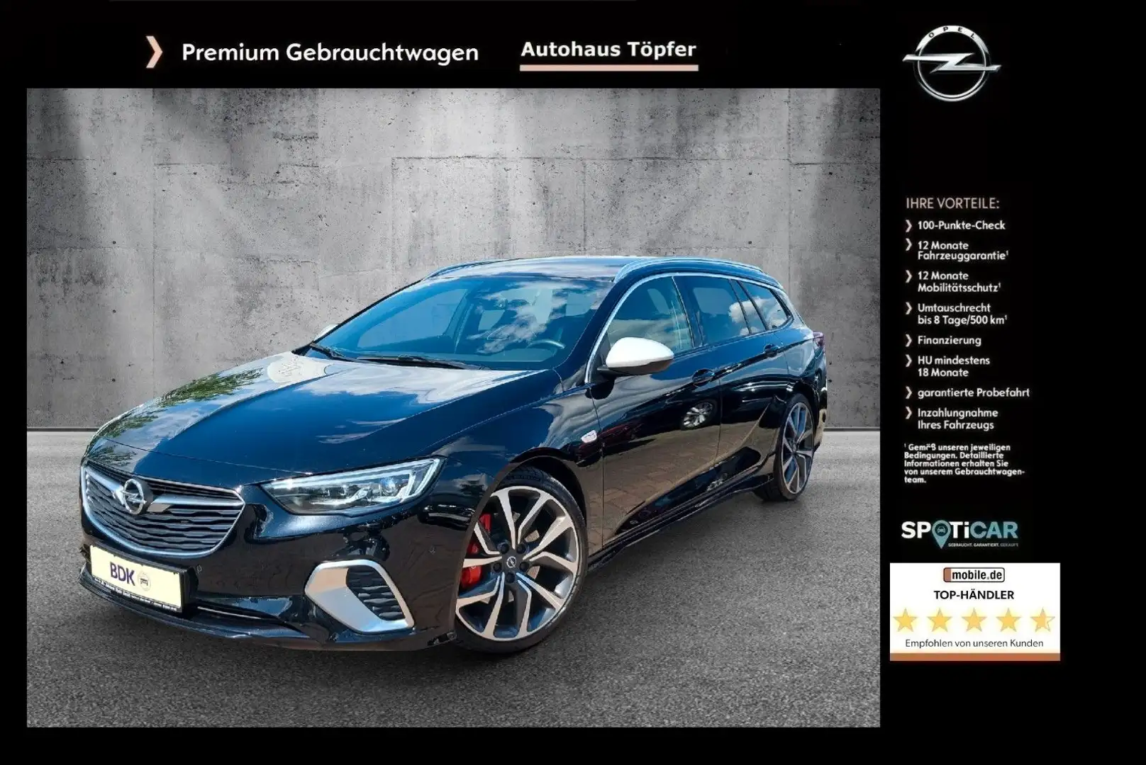 Opel Insignia B ST Premium" GSi 4x4" 1Hand/Scheckheft Schwarz - 1