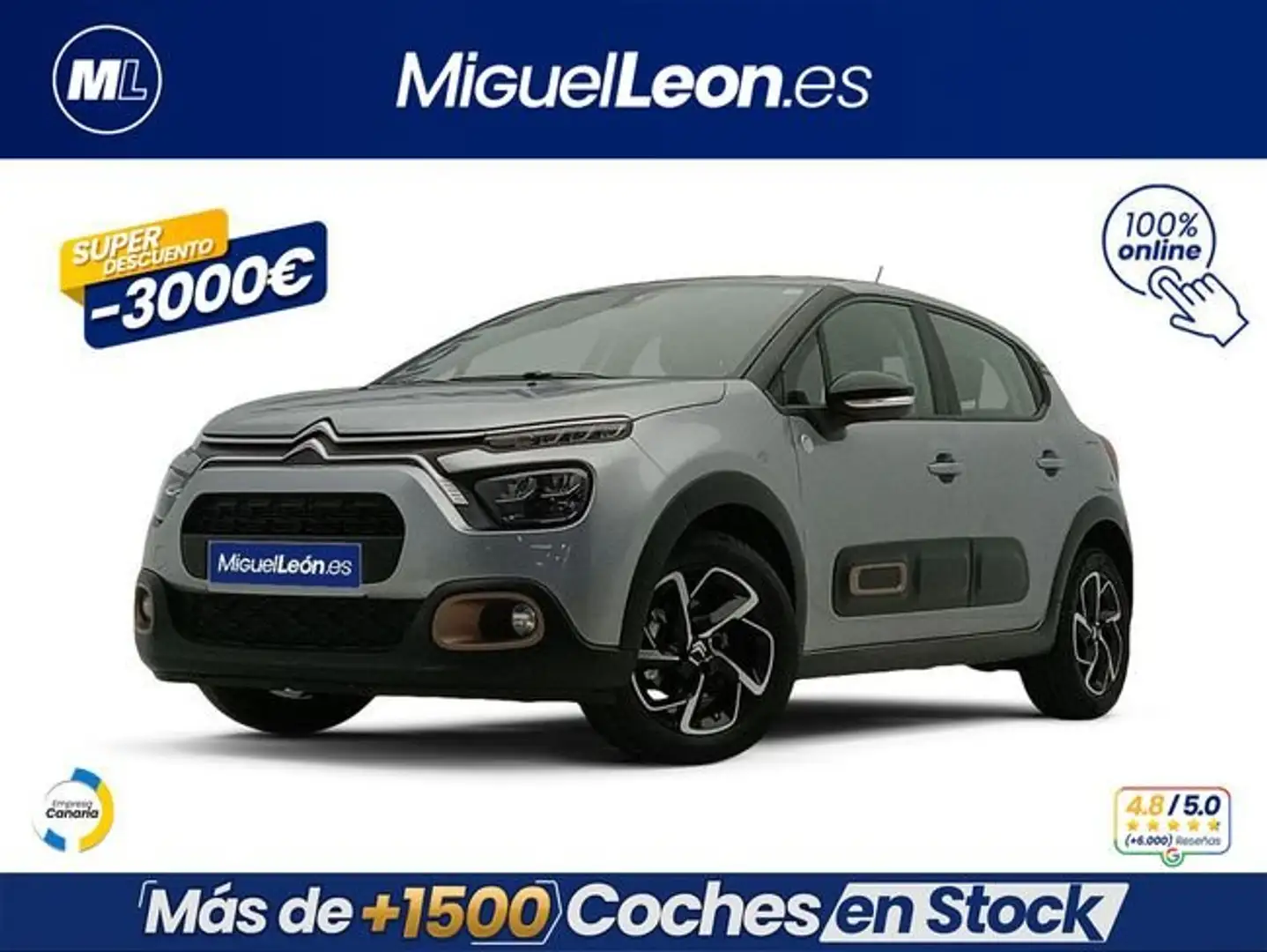 Citroen C3 PureTech 60KW (83CV) C-Series Gris - 1