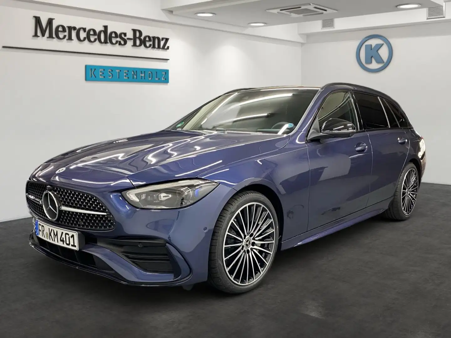 Mercedes-Benz C 220 d T AMG+AHK+KEYLESS+PANO+DIGITAL+DISTR Blau - 2
