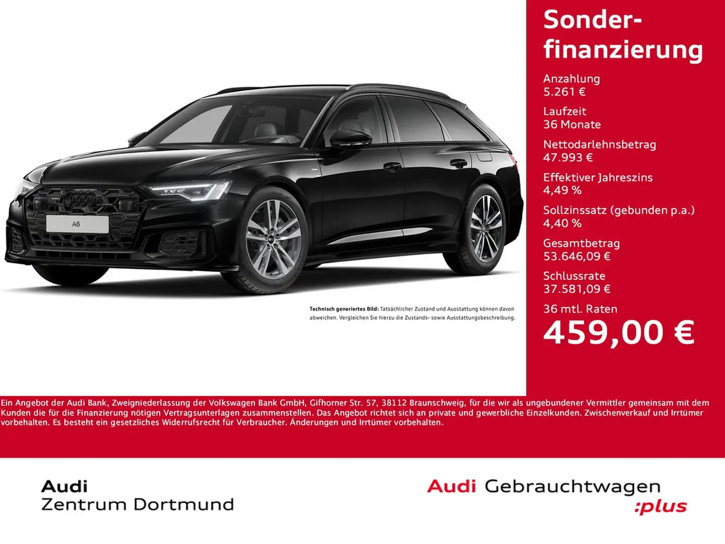 Audi A6 Avant 50 quattro HYBRID S LINE 360°CAM LM19 Schwarz - 1