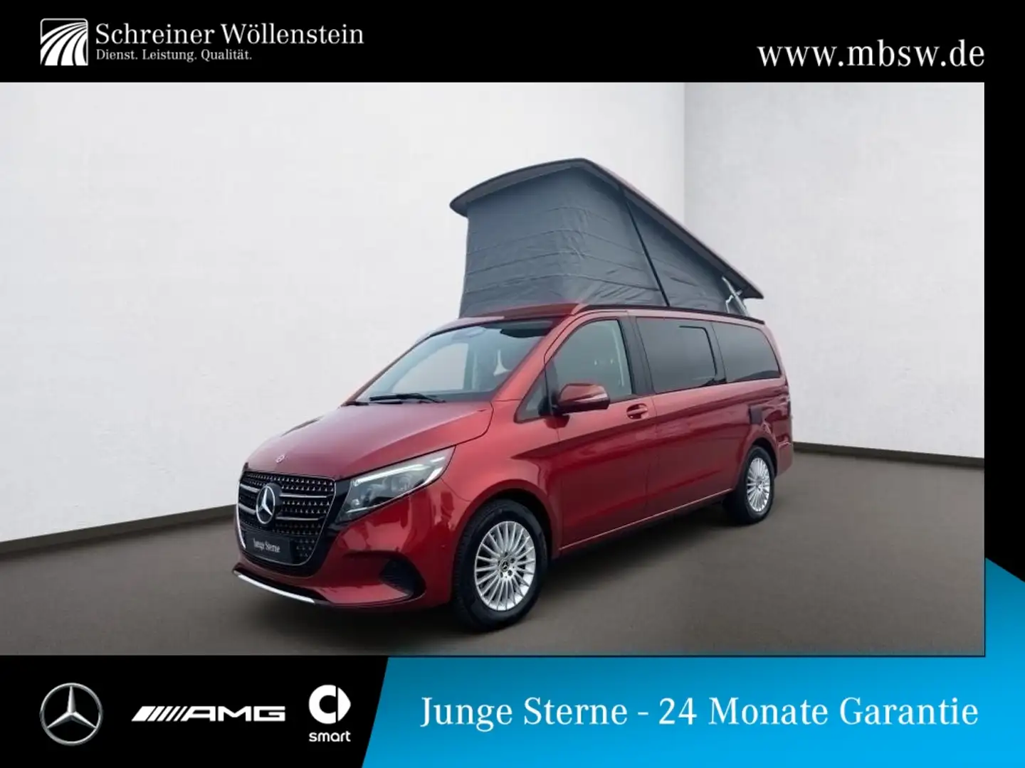 Mercedes-Benz V 300 Marco Polo 5Sitze*Distr.*AHK2,5t*Ambiente* Rouge - 1