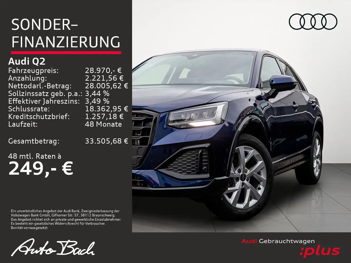 Audi Q2 Advanced 35TFSI Stronic Navi LED EPH DAB AHK Blau - 2