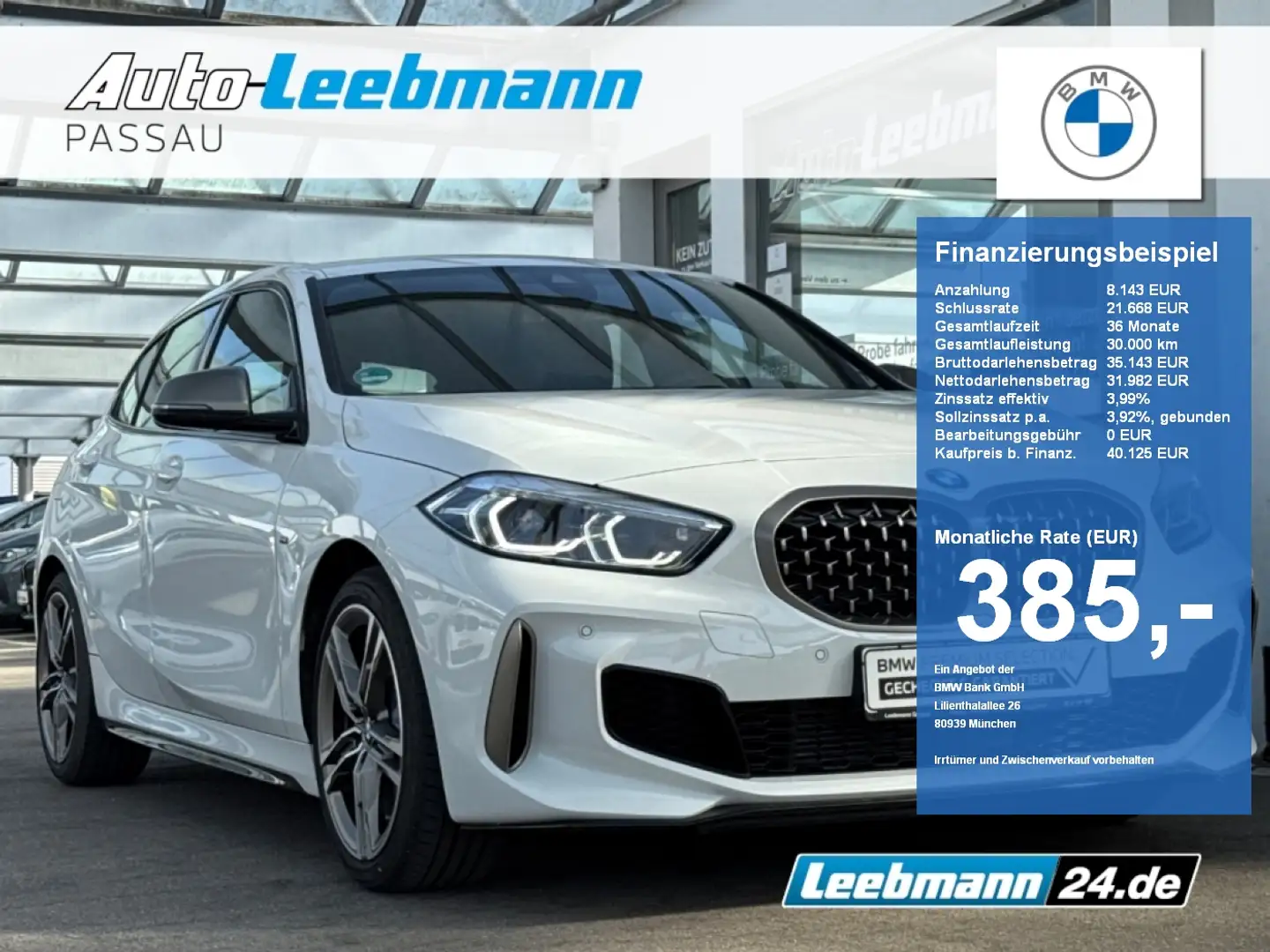 BMW 135 Mi xDrive AdaptLED/LKH GARANTIE bis 01/2029 Weiß - 1