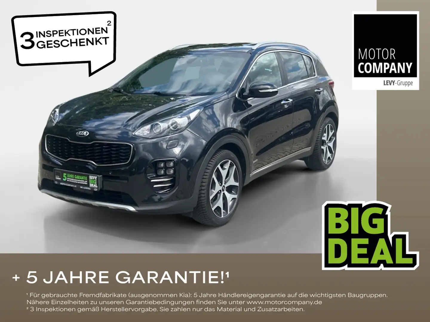 Kia Sportage 1.6 T-GDI GT Line GT-Line Matrix 4xSHZ Schwarz - 1