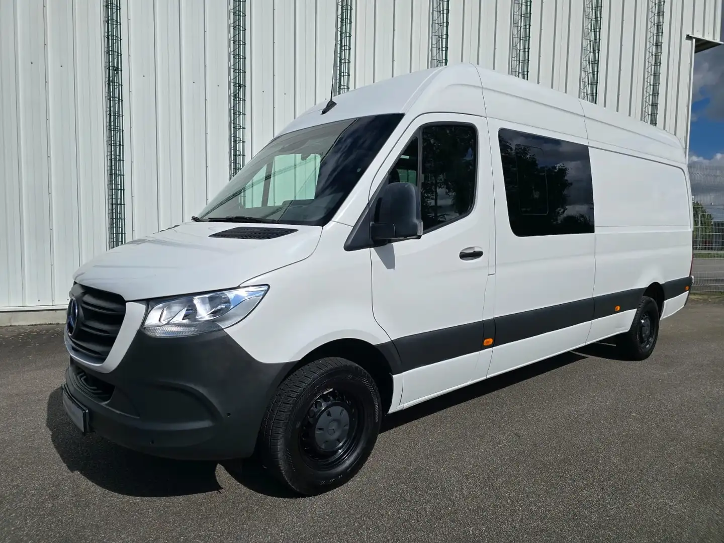 Mercedes-Benz Sprinter 317 III 9G Mixto Maxi L3H2 AHK 6 Sitzer UVP79T€ Wit - 1