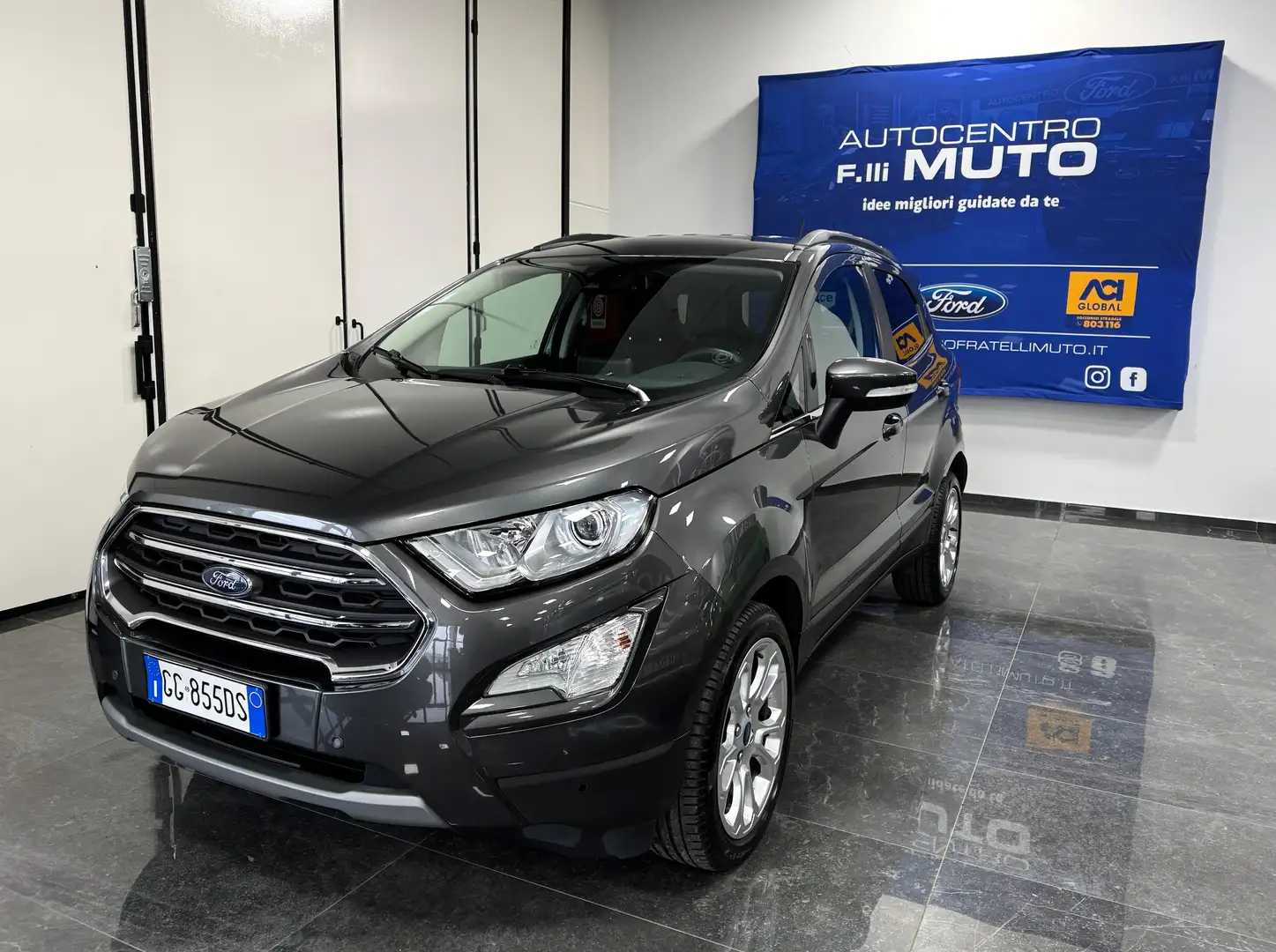 Ford EcoSport 1.0 Ecoboost 125 Titanium - TELECAMERA - ADAS Grigio - 1