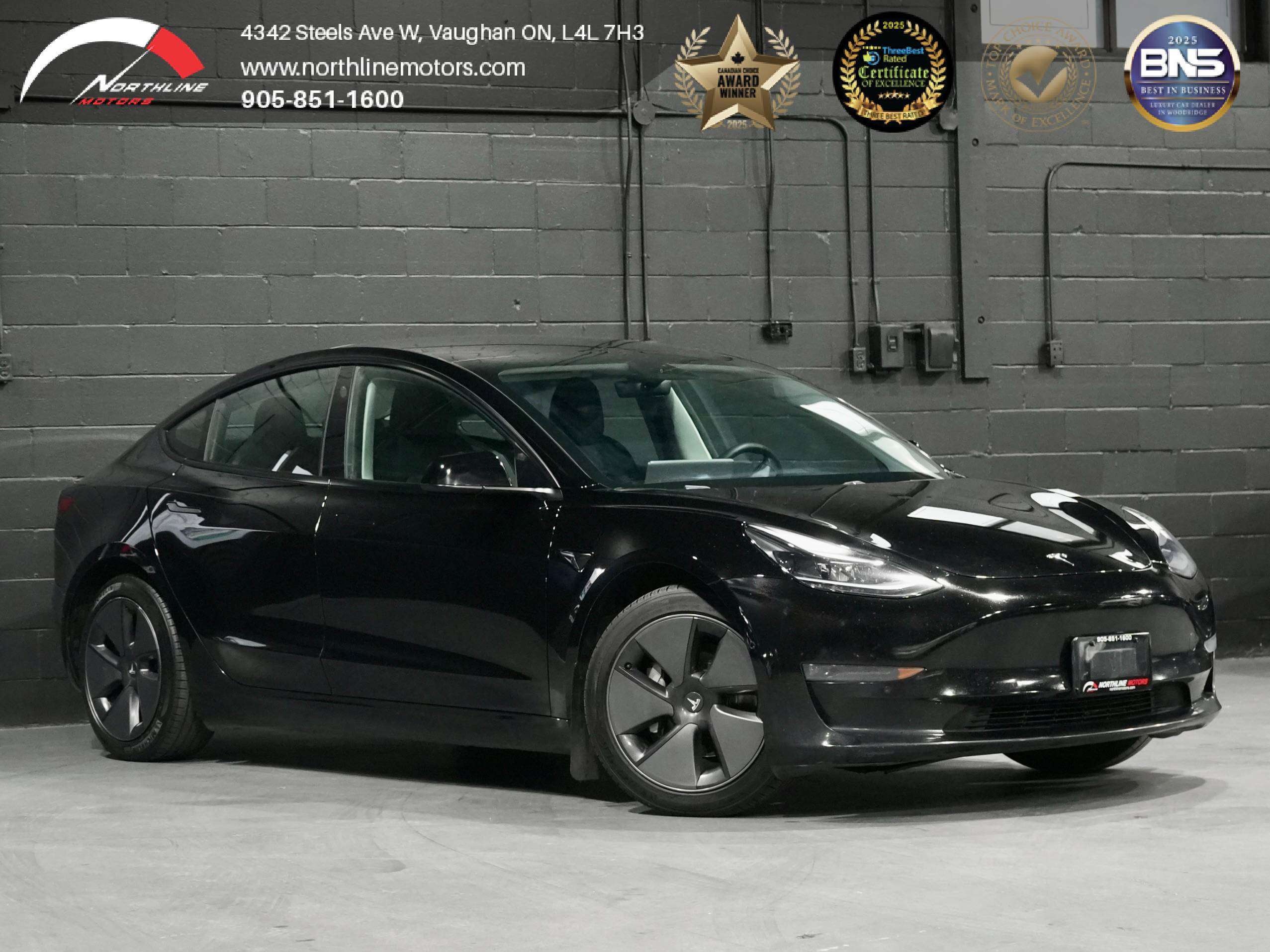 Black 2021 Tesla Model 3 Sedan All-Wheel Drive Automatic