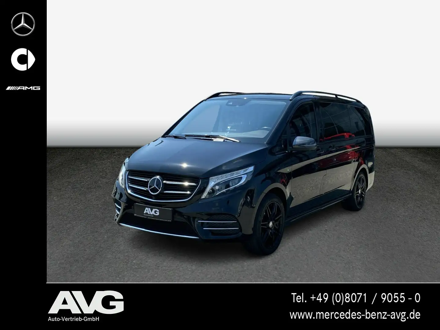 Mercedes-Benz V 250 V 250d 4MATIC EXCLUSIVE Lang AMG-Line AHK Distr. Negro - 1