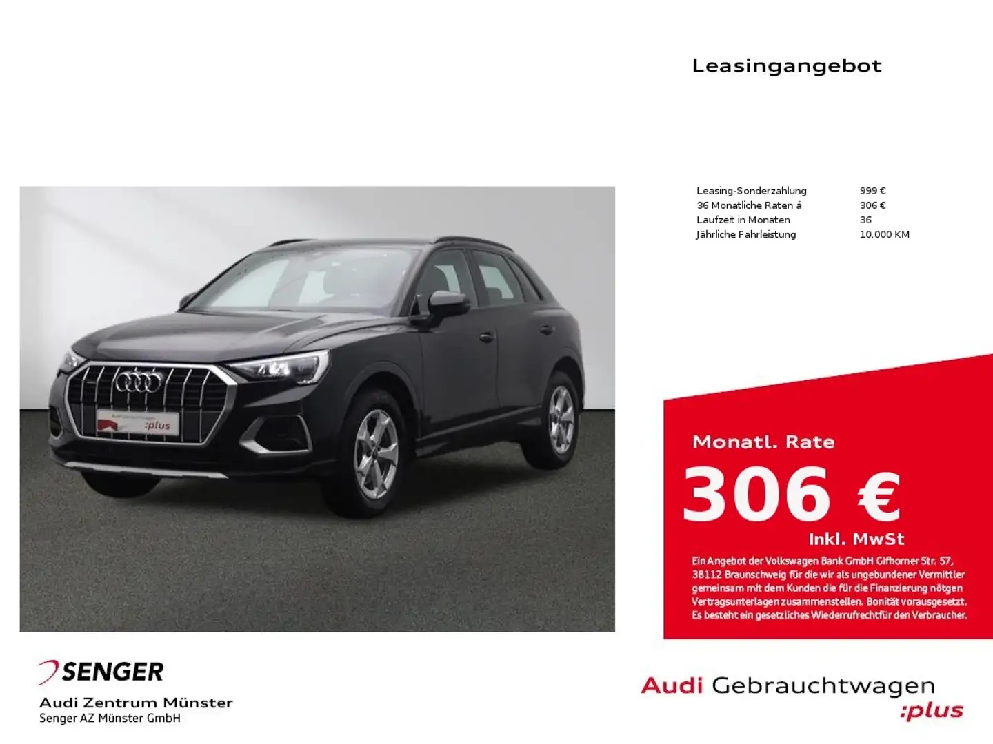 Audi Q3 40 TFSI advanced quattro S tronic MMI LED AHK Nero - 1
