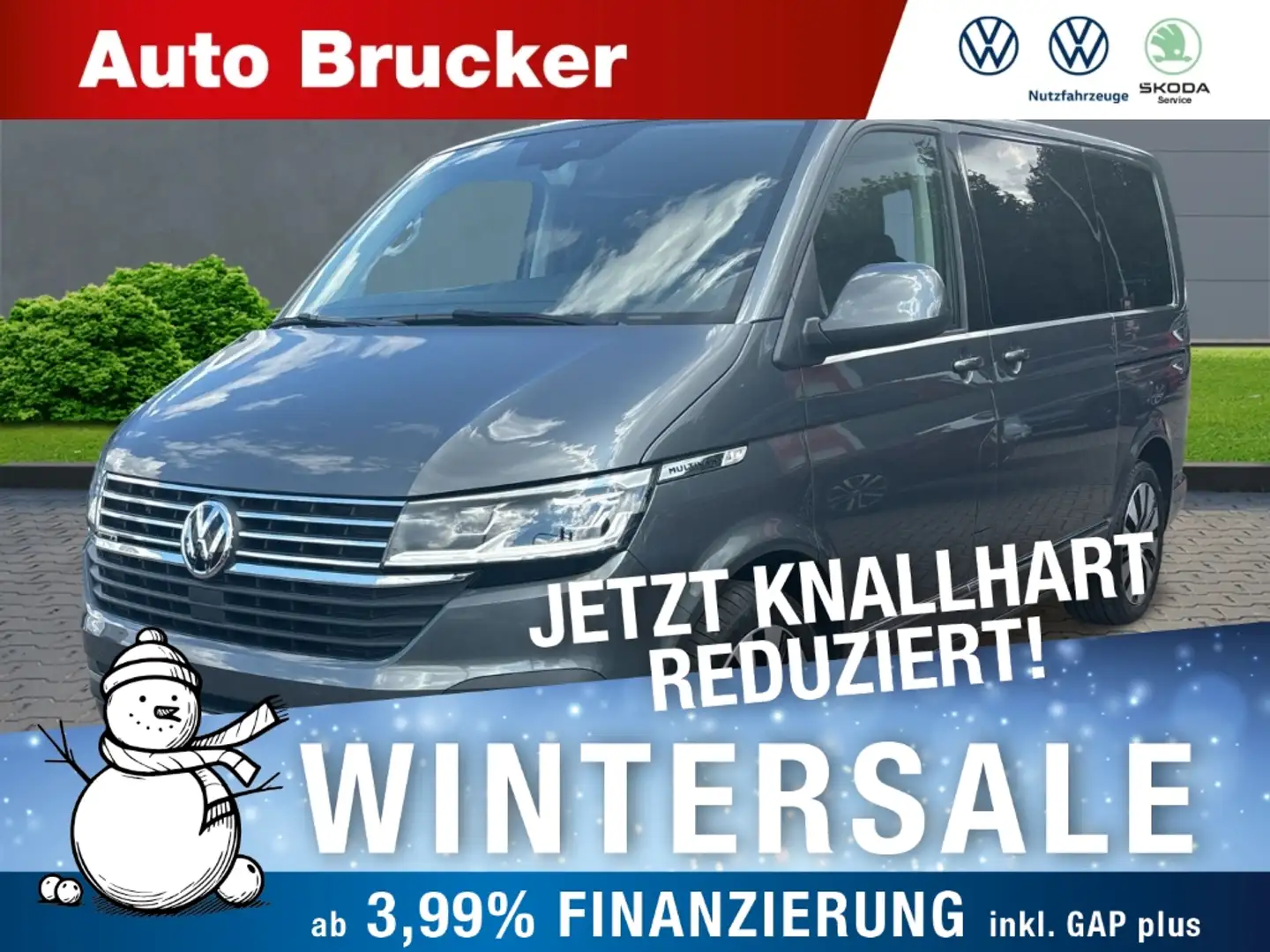 Volkswagen T6.1 Multivan Gen.Six 2.0 TDI 4M+Anhängerkupplung+Rückfahrkamera Gris - 1
