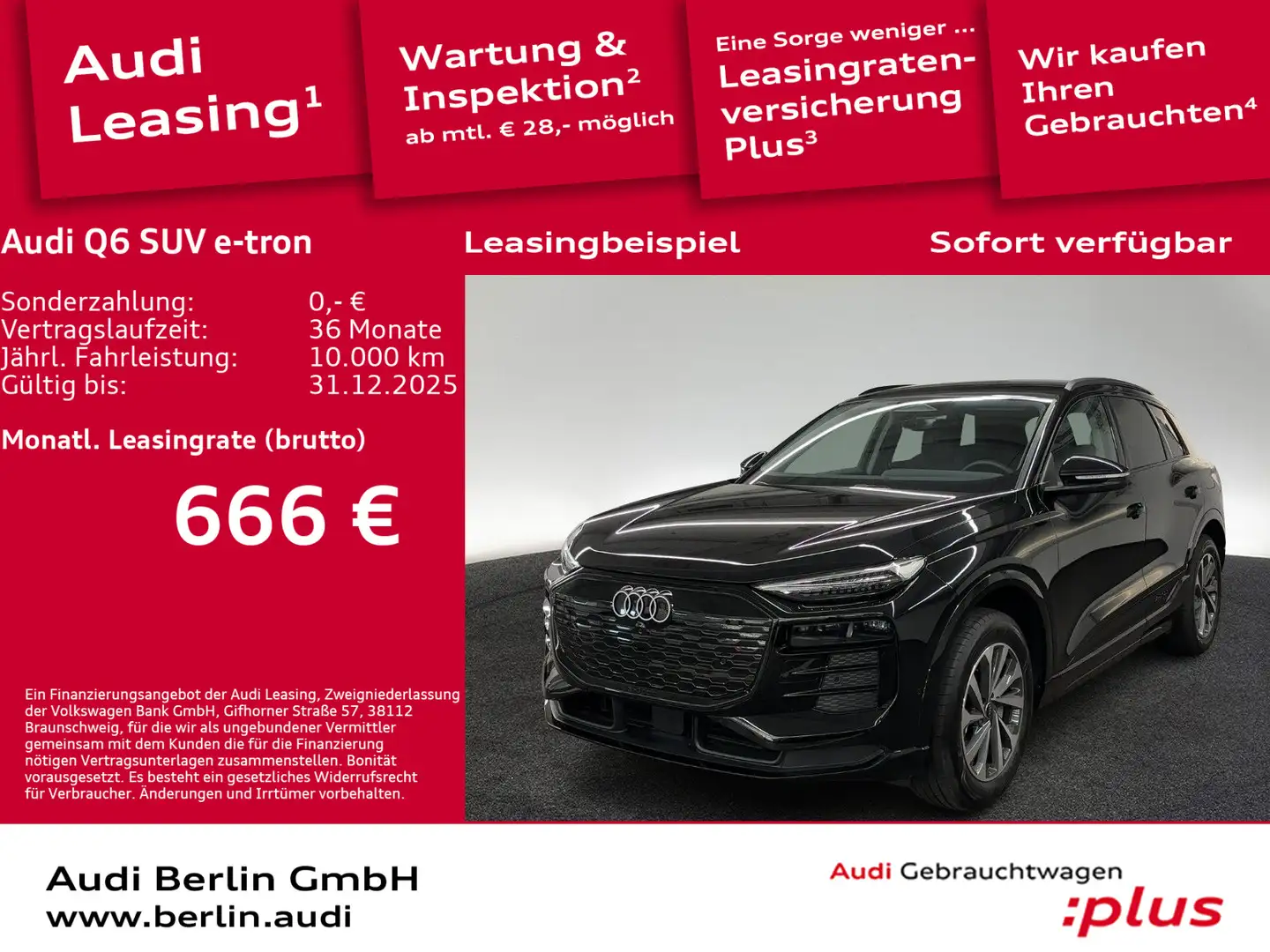 Audi Sonstige Q6 e-tron LED 360°K VIRTUAL NAVI SITZHZG DAB Schwarz - 1