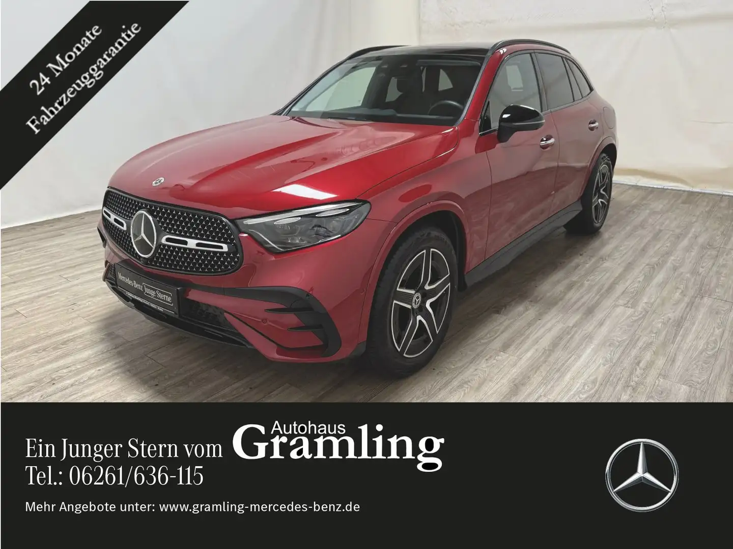 Mercedes-Benz GLC 300 de 4M AMG Pano*AHK**Distr*HUD*Hinterachsl Rot - 1