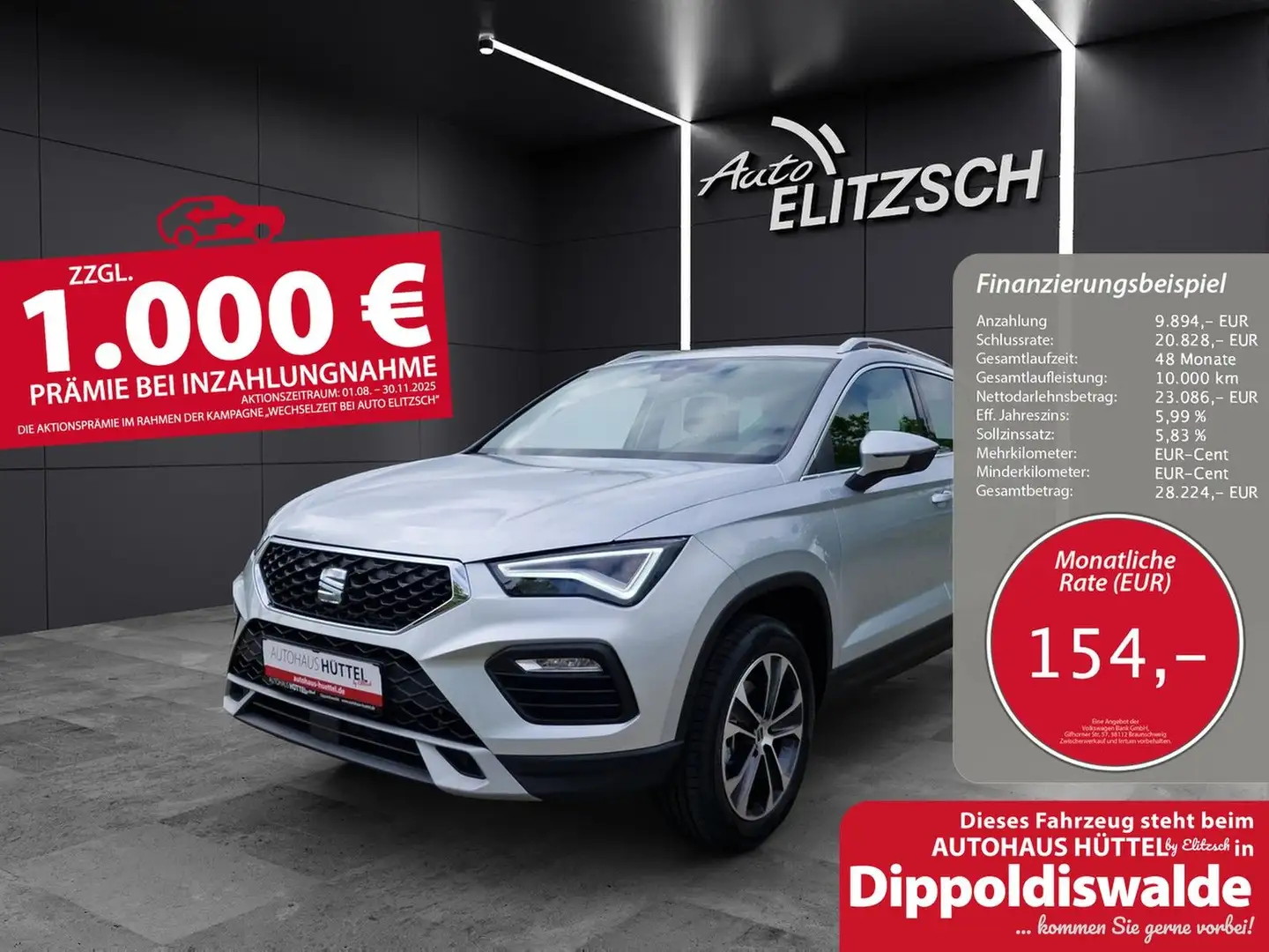 SEAT Ateca Style Edition 1.5 TSI AHZ LED NAVI KLIMA Argent - 1