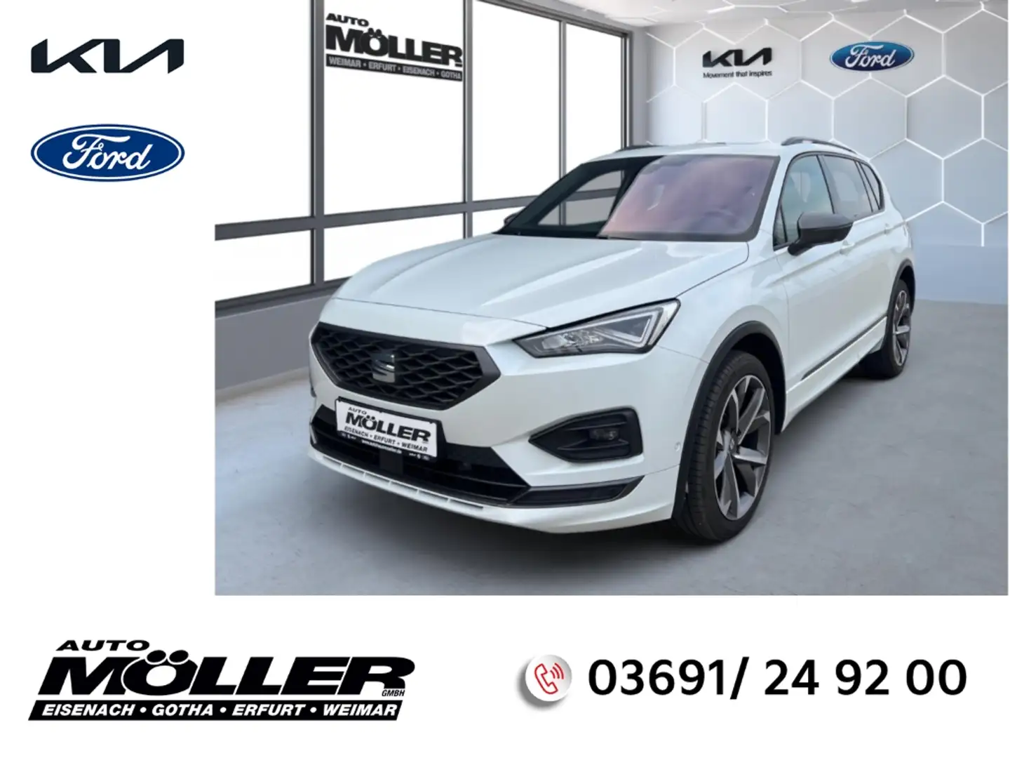 SEAT Tarraco 2.0L TSI FR 4Drive AHK Business Dynamic Fahrass. P Weiß - 1