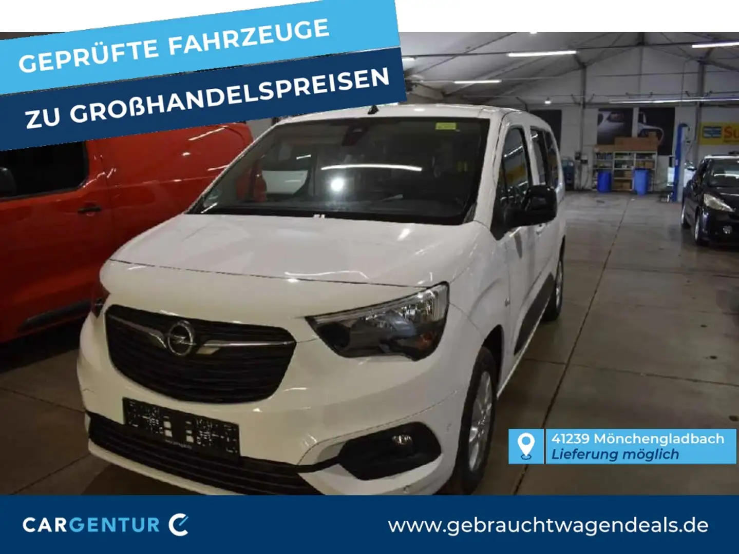 Opel Combo Life 1.2 Turbo Elegance AHK Navi RKam Blanc - 1