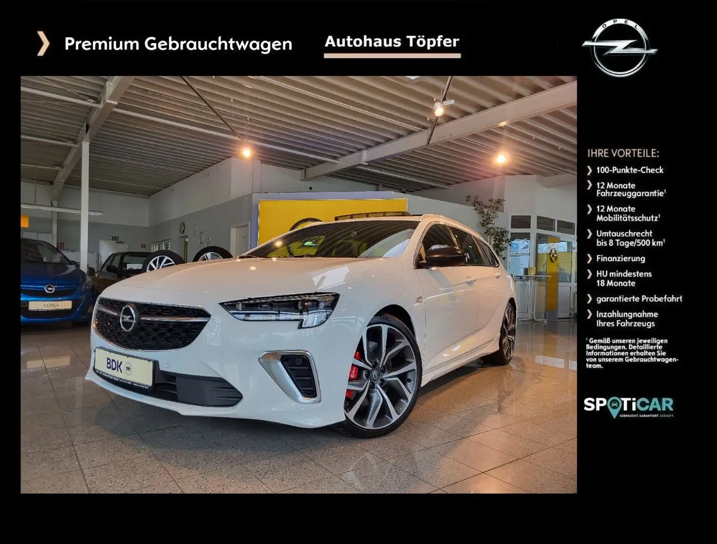 Opel Insignia B ST 2.0 Turbo 4x4"Premium GSi"Panorama Blanc - 1