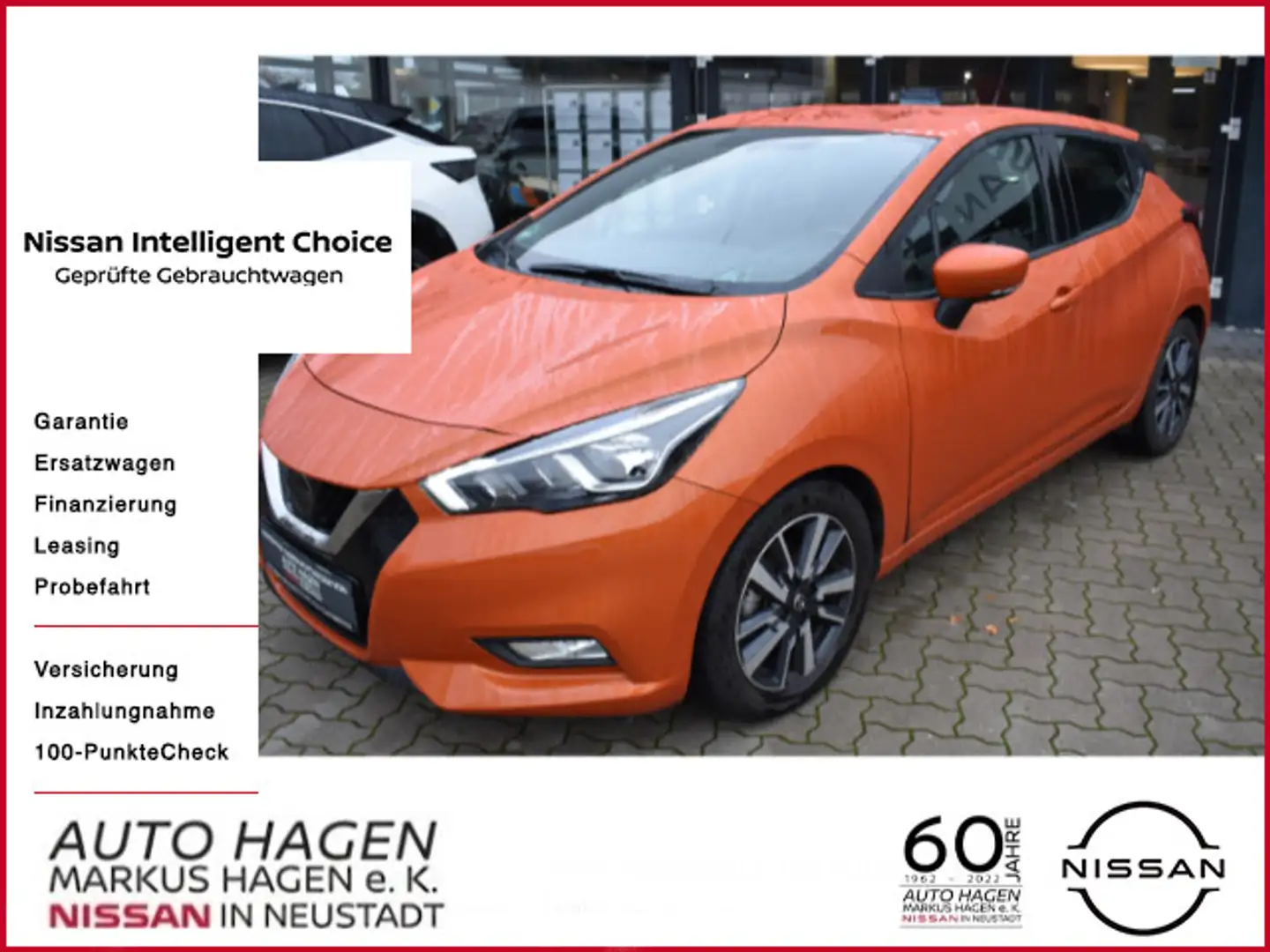 Nissan Micra MICRA N-WAY IG-T 100 5MT GJR NAVI Rückfahrkamera Orange - 1