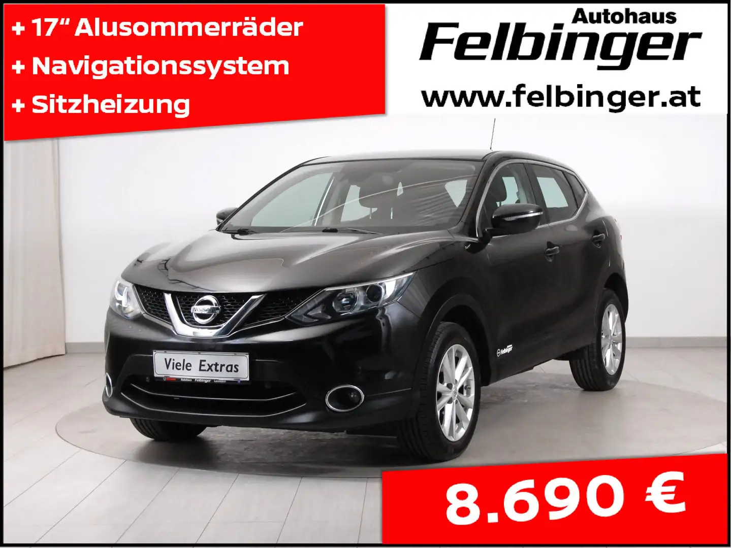 Nissan Qashqai Acenta 1.6 dCi *Navi, Sitzheizung, Rückfahrkamera* Schwarz - 1