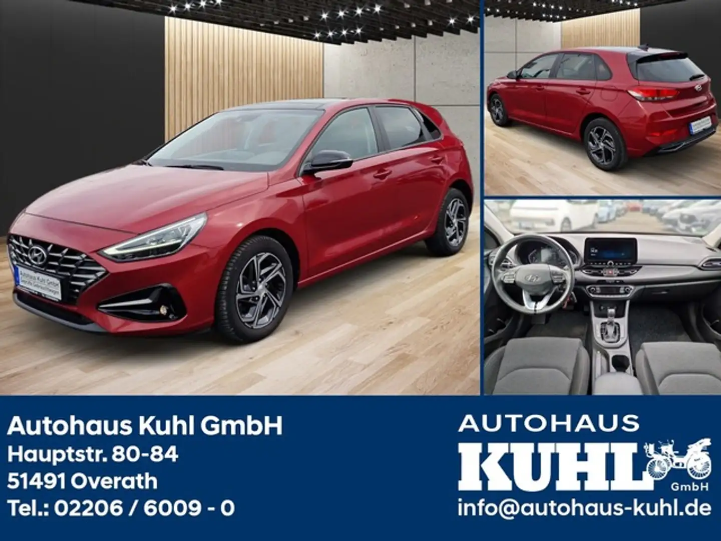 Hyundai i30 1.5 48V Intro DCT Navi,Klimaauto,LED Rood - 1