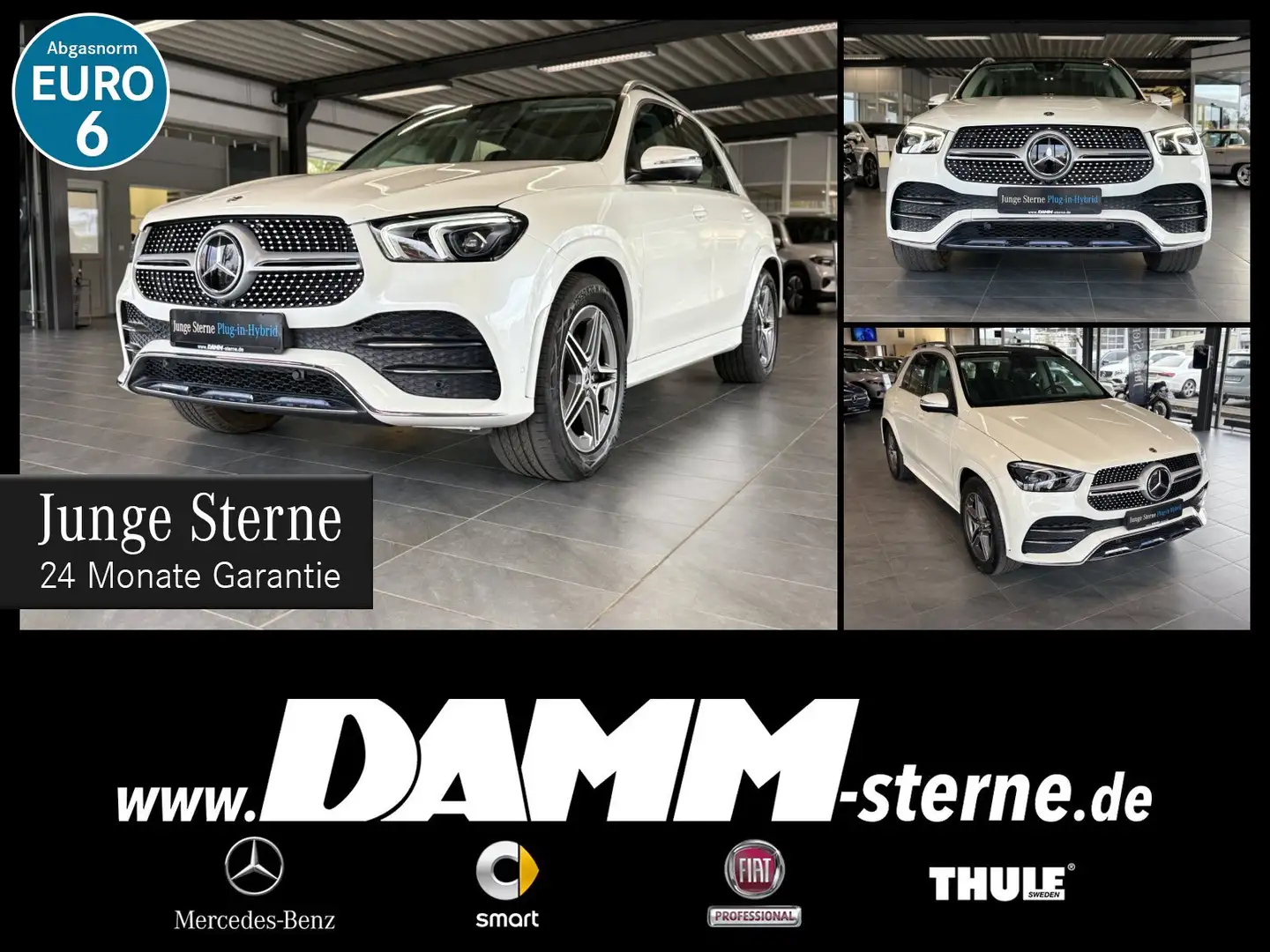 Mercedes-Benz GLE 350 GLE 350 de 4M AMG Line/Pano/360°/AHK/FAP/Memory Blanc - 1