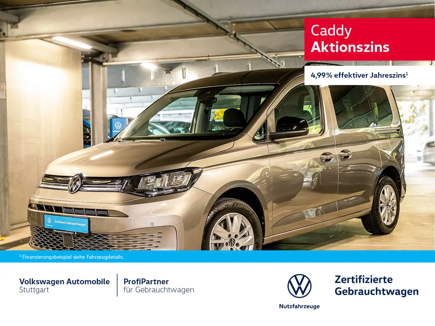 Volkswagen Caddy Life DSG 2,0 TDI Euro 6e AHK Klima Beige - 1